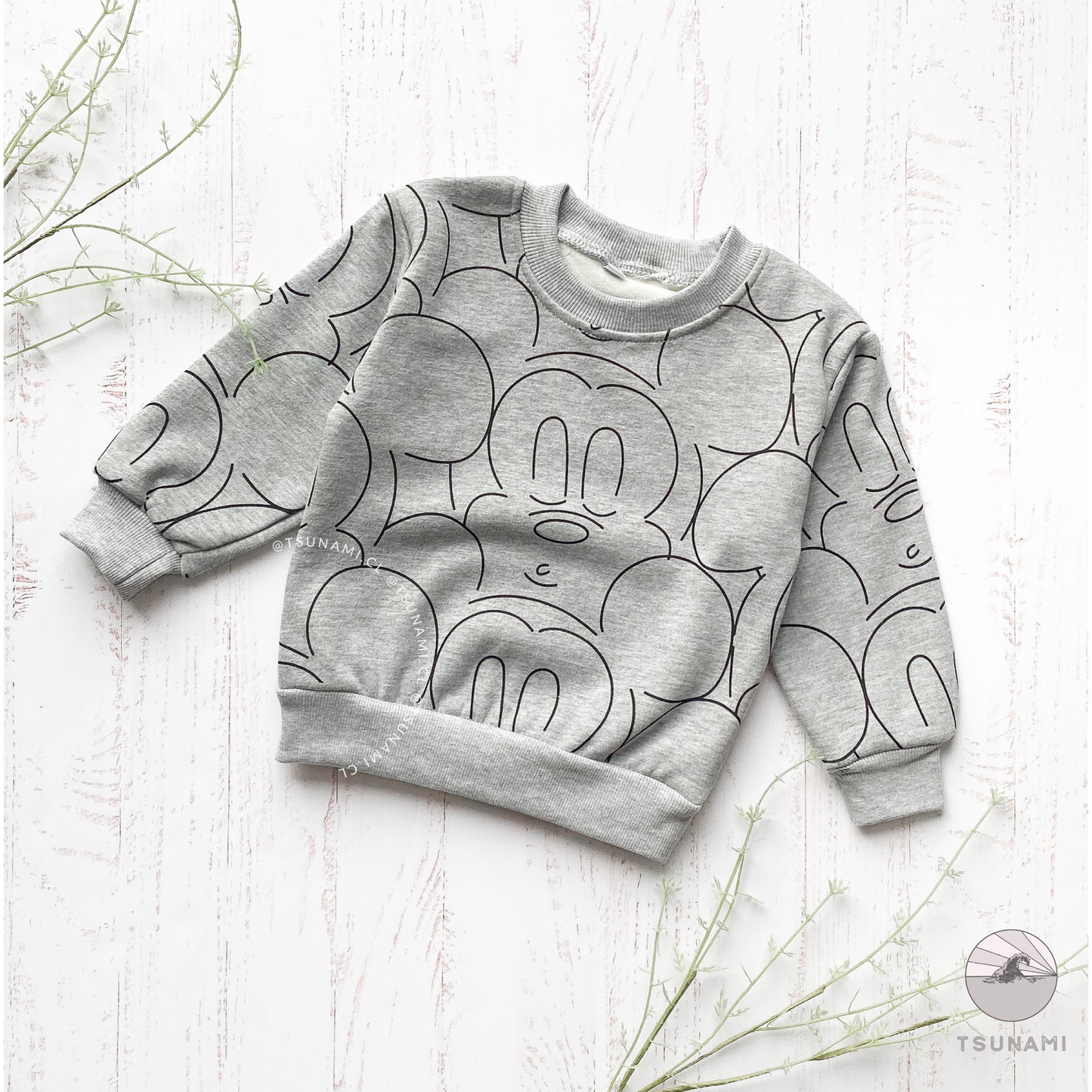 Polerón gris de mickey
