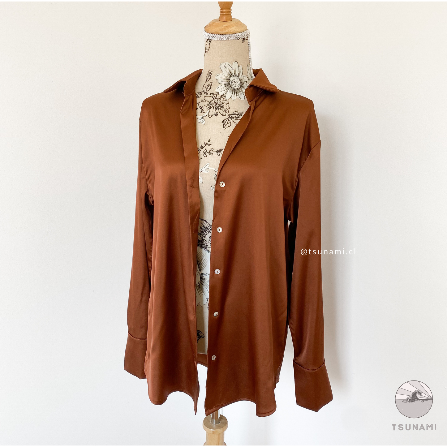 Camisa satinada