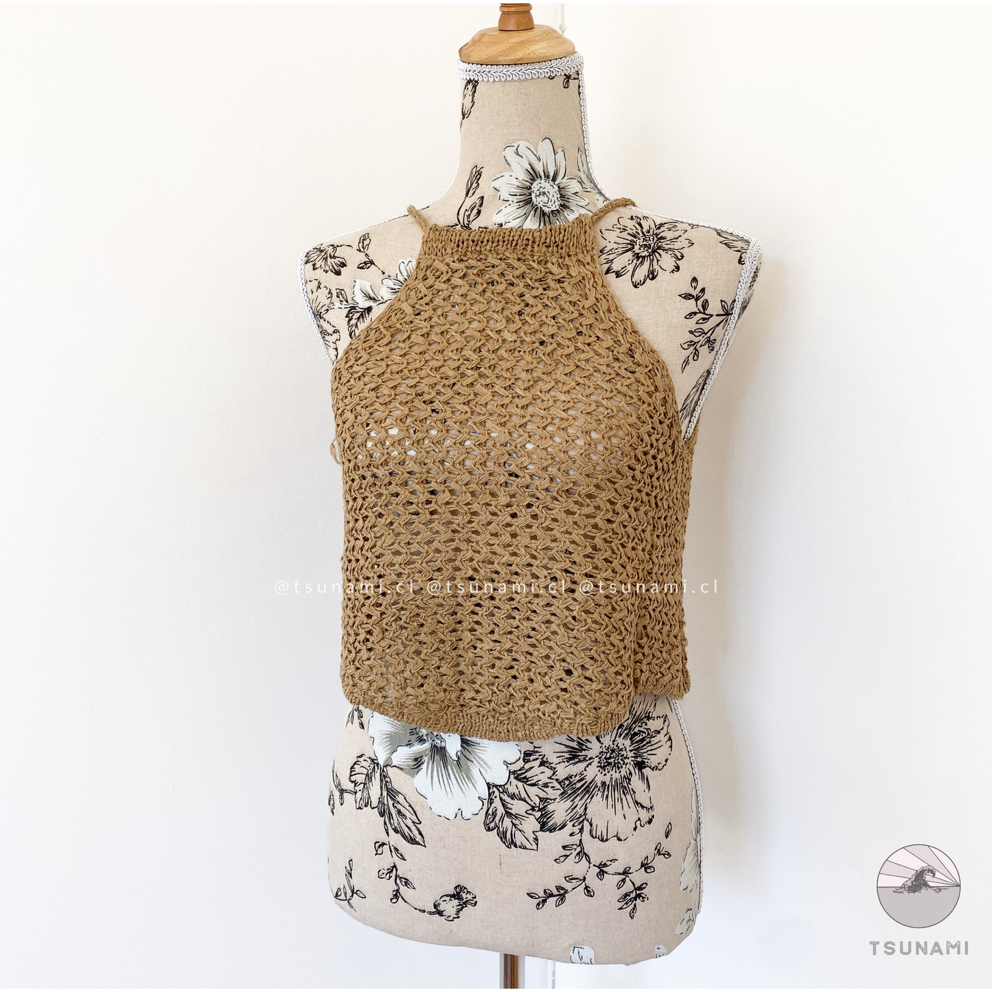 Top tejido halter