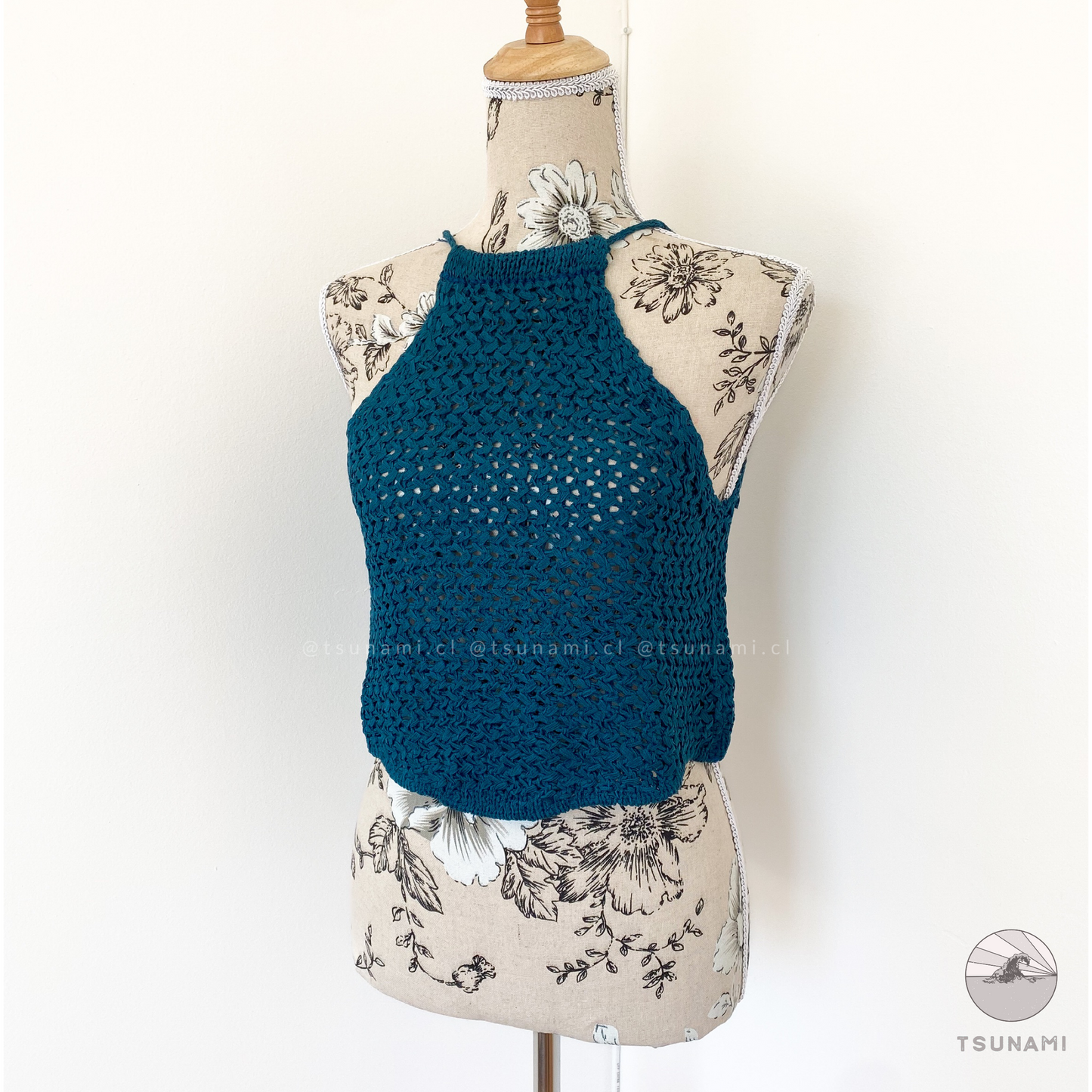 Top tejido halter