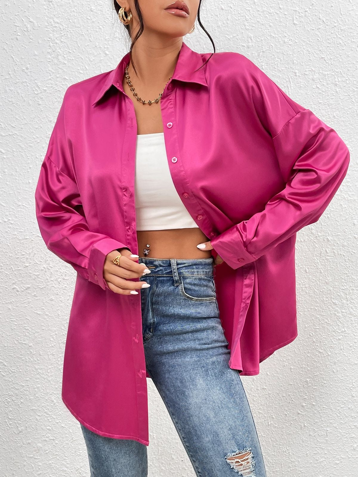 Camisa satinada