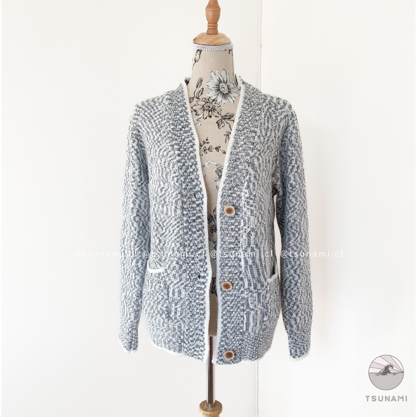 Cardigan jaspeado