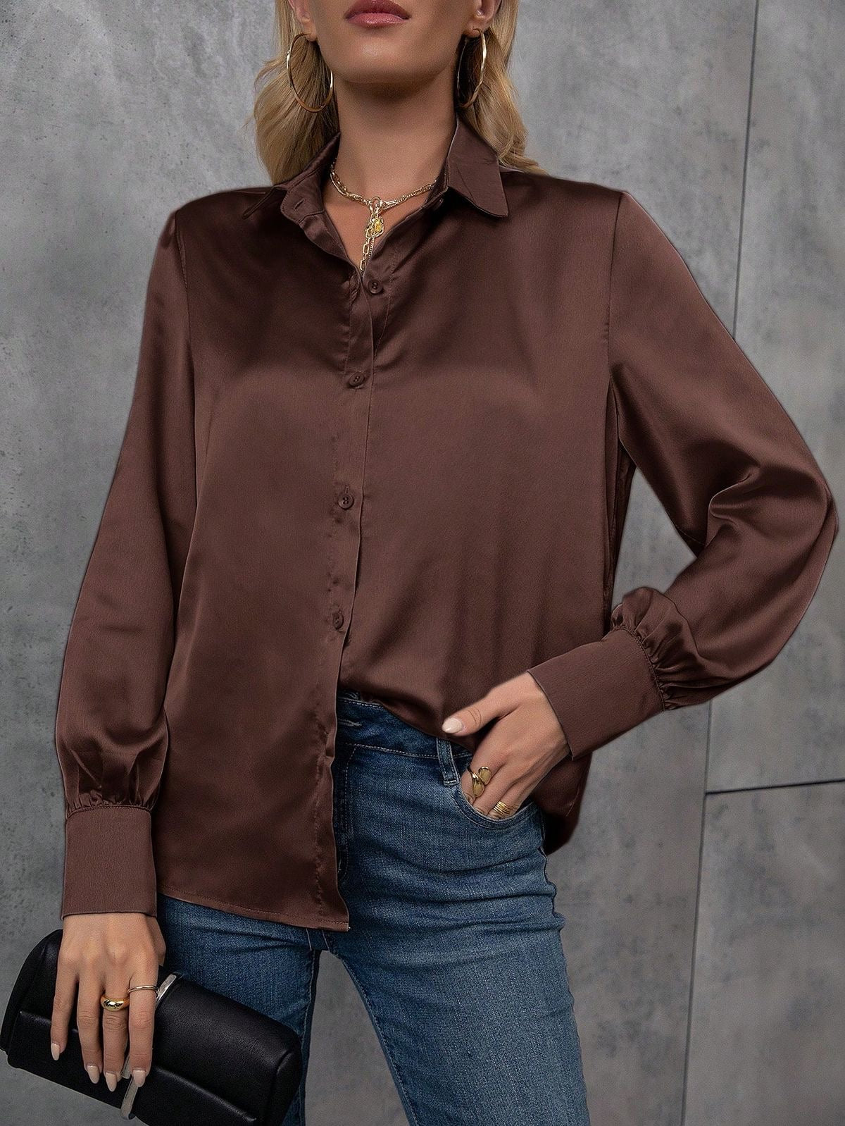 Camisa satinada