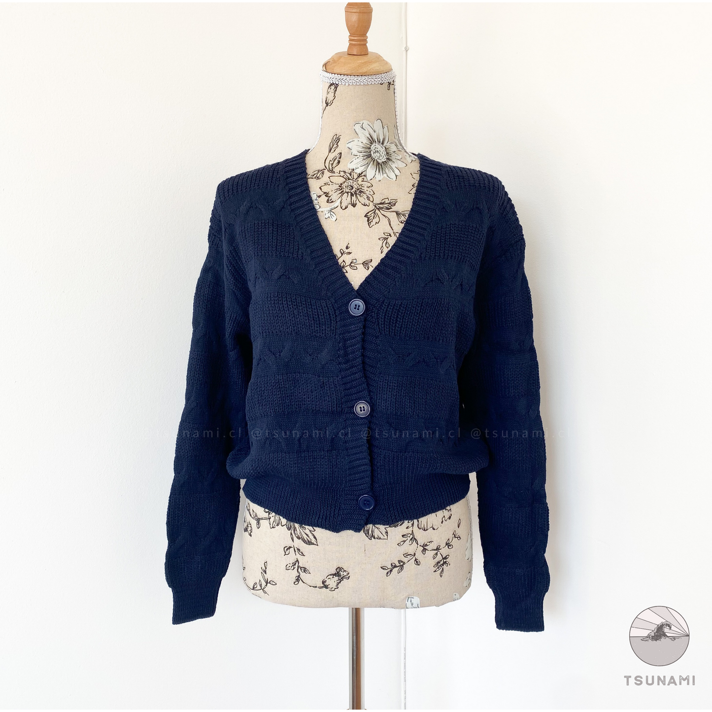 Cardigan con diseño zigzag
