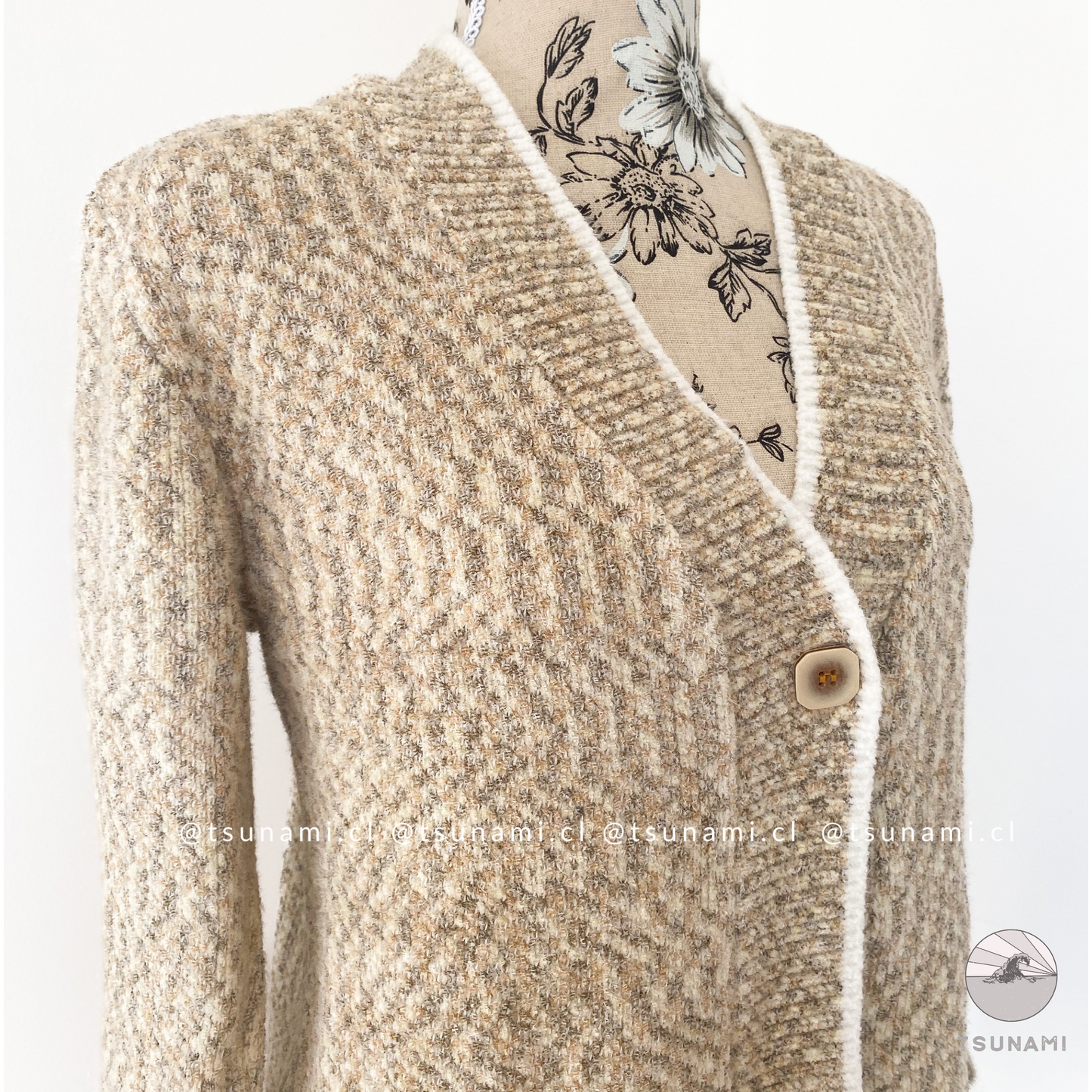 Cardigan jaspeado