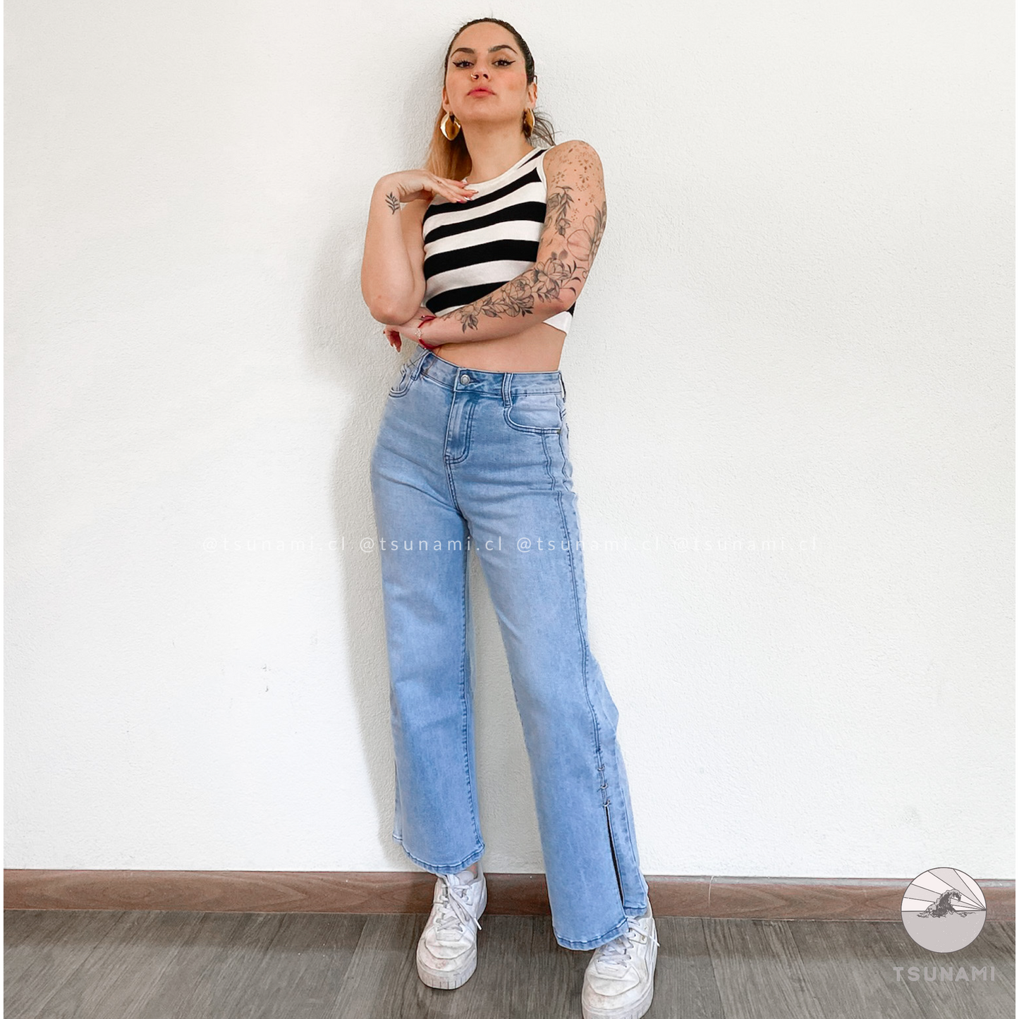 Wide leg con abertura