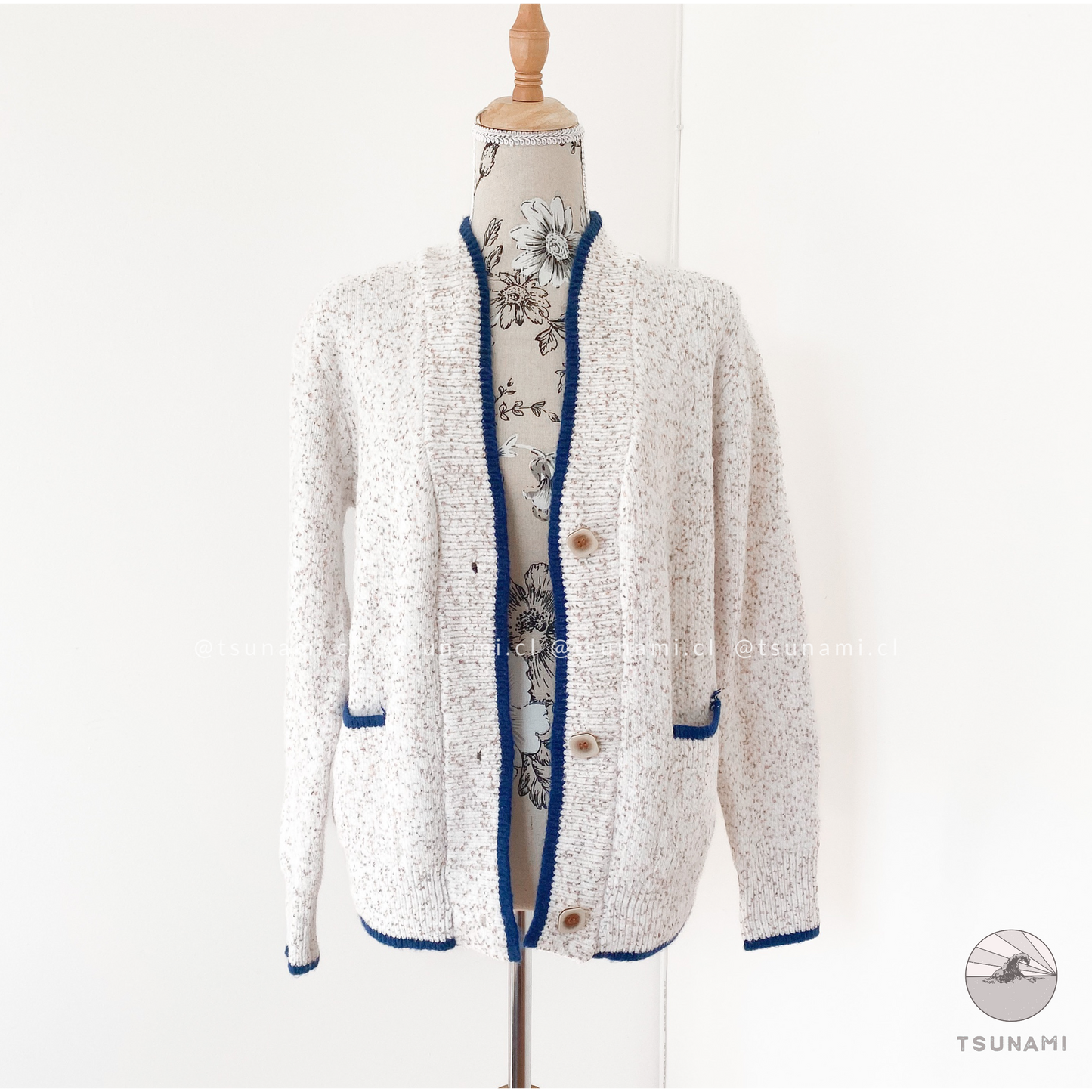 Cardigan jaspeado