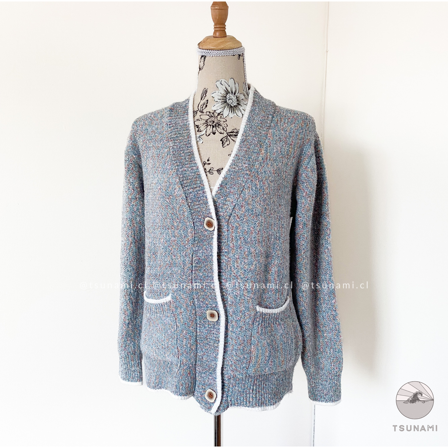 Cardigan jaspeado