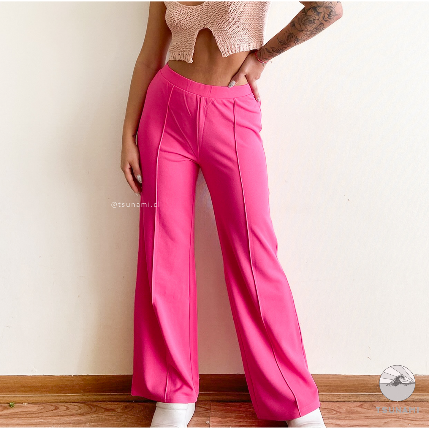 Pantalón sastrero pretina elástica
