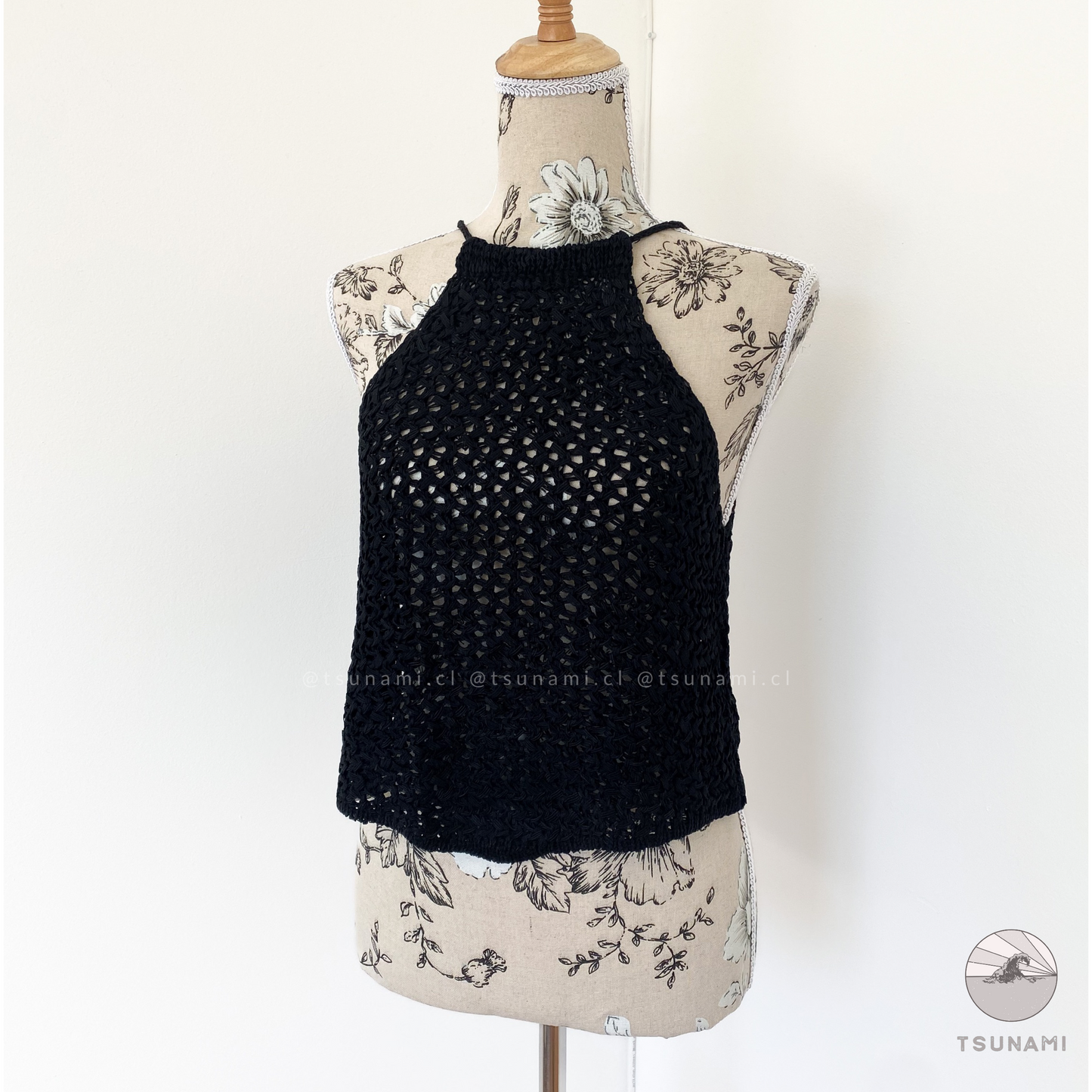 Top tejido halter