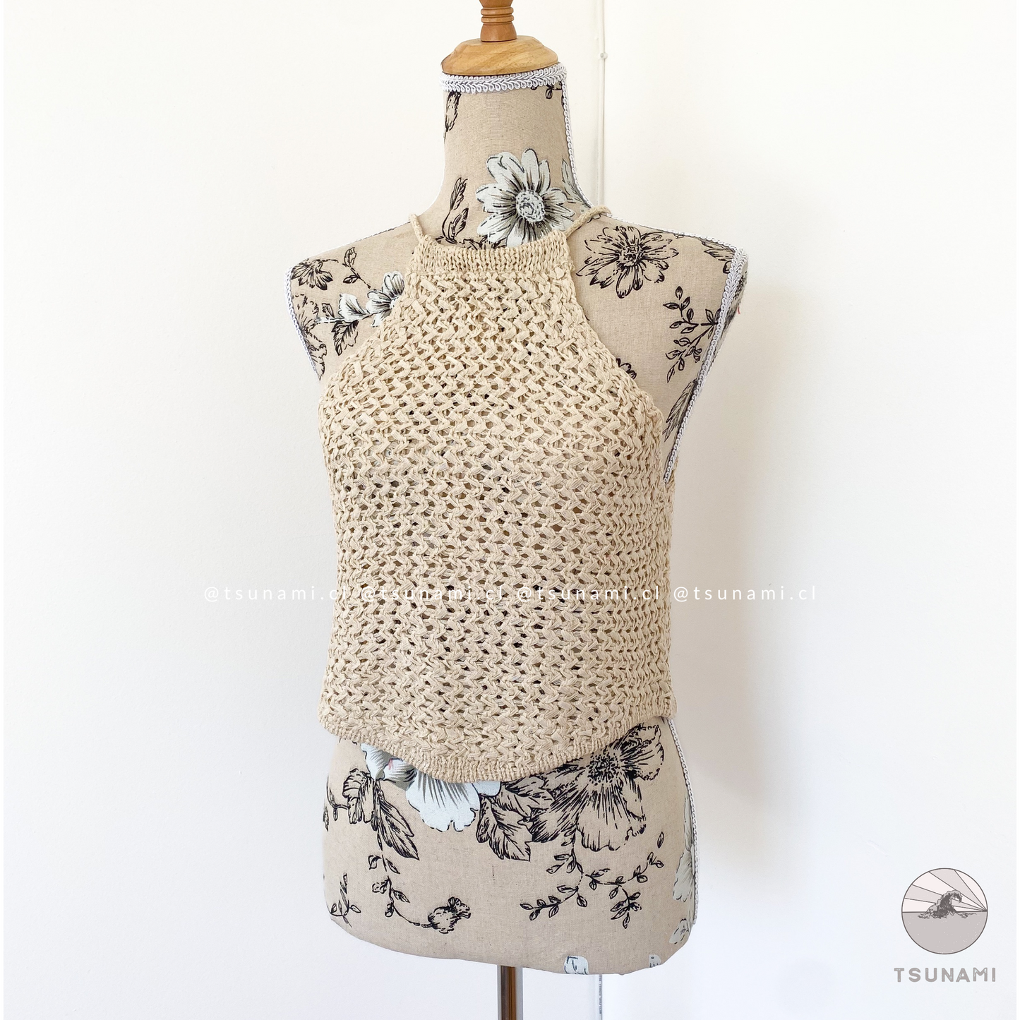 Top tejido halter
