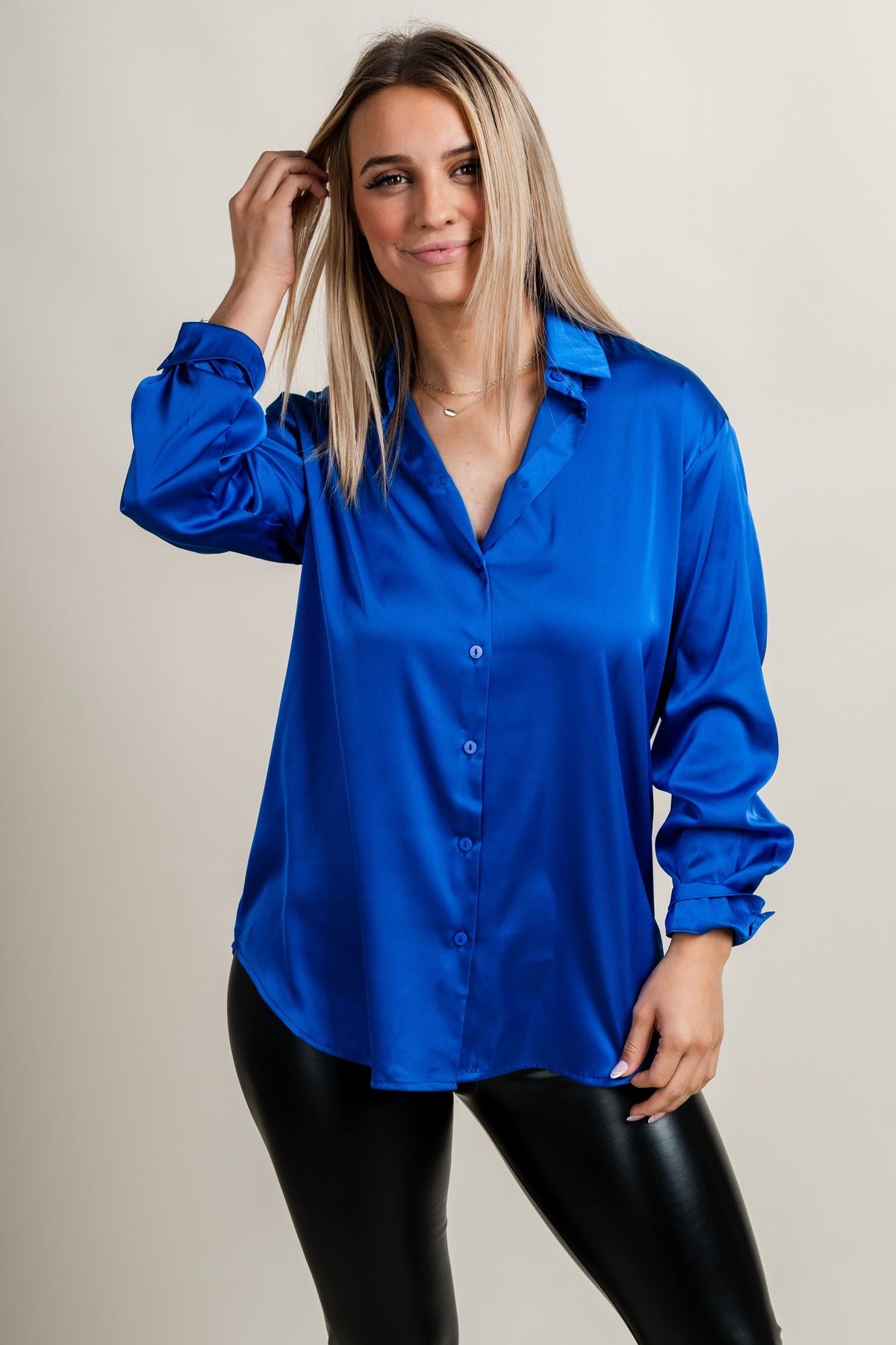 Camisa satinada