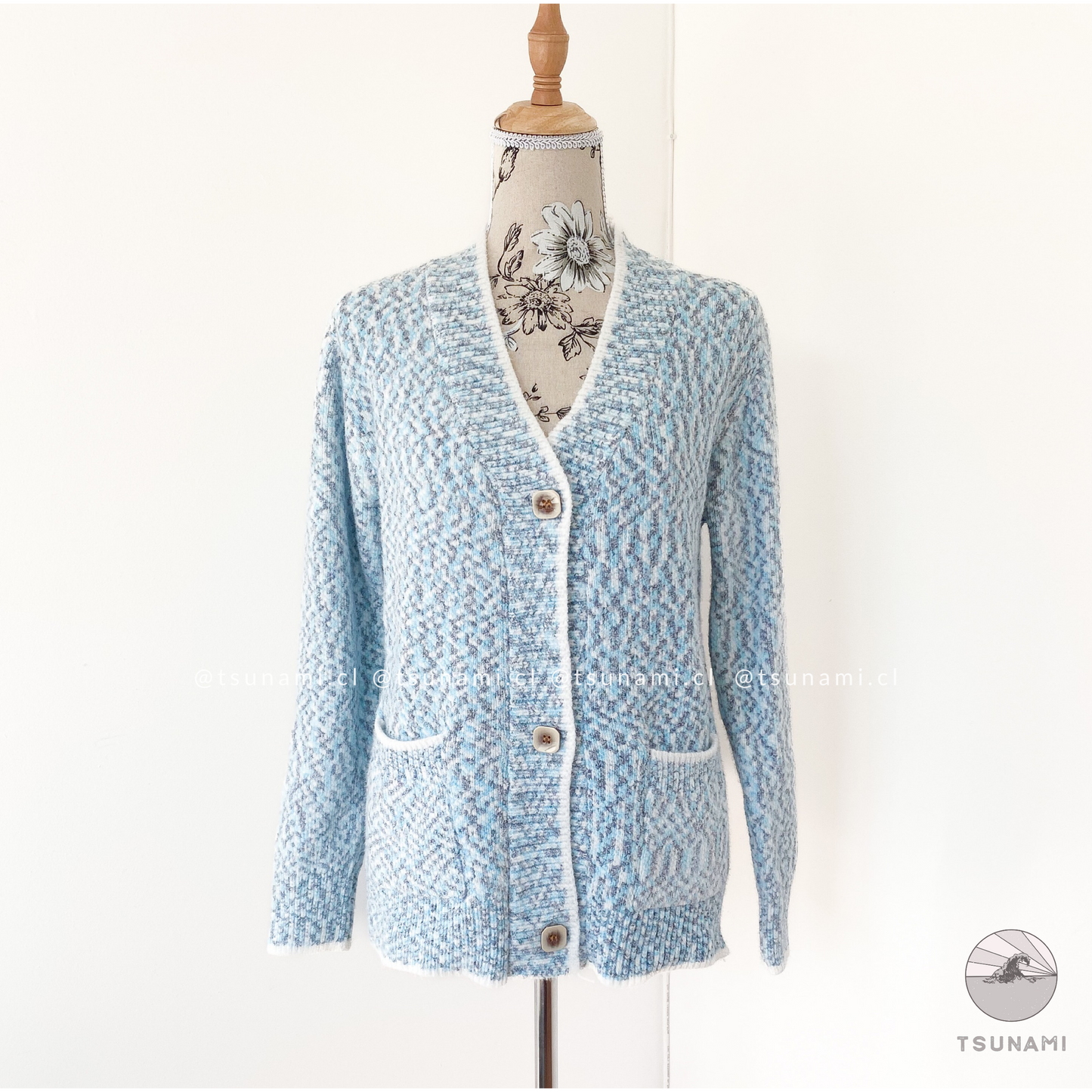 Cardigan jaspeado