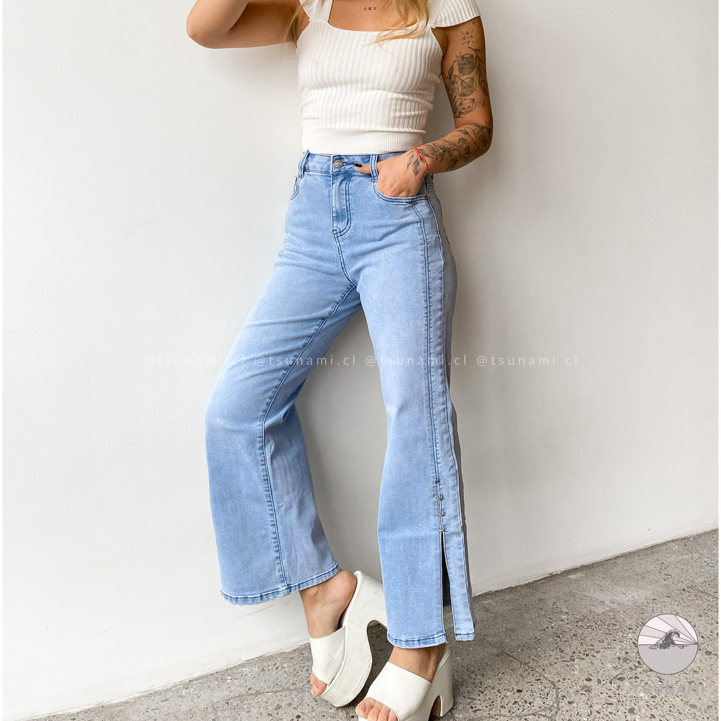 Wide leg con abertura