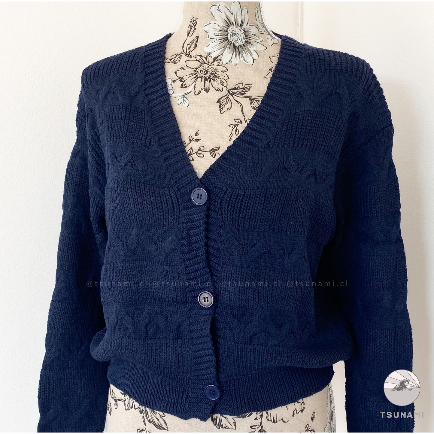 Cardigan con diseño zigzag