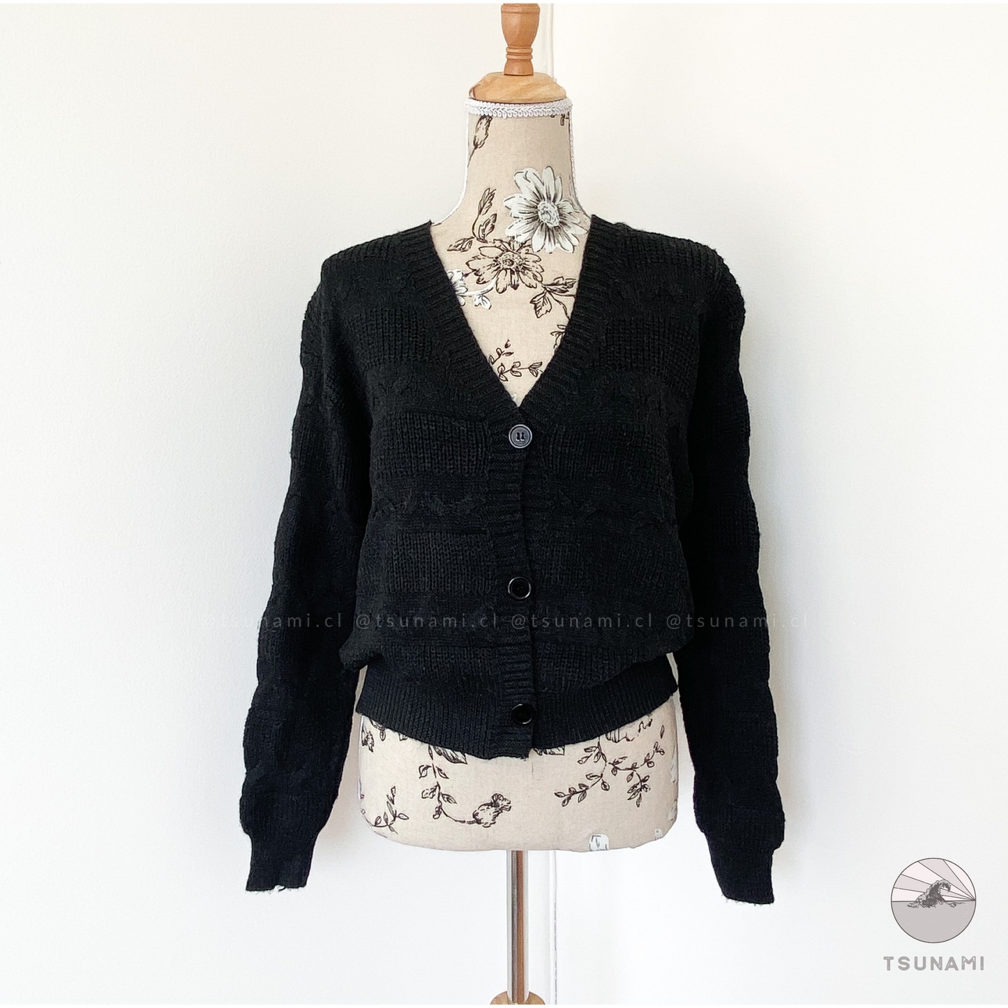 Cardigan con diseño zigzag