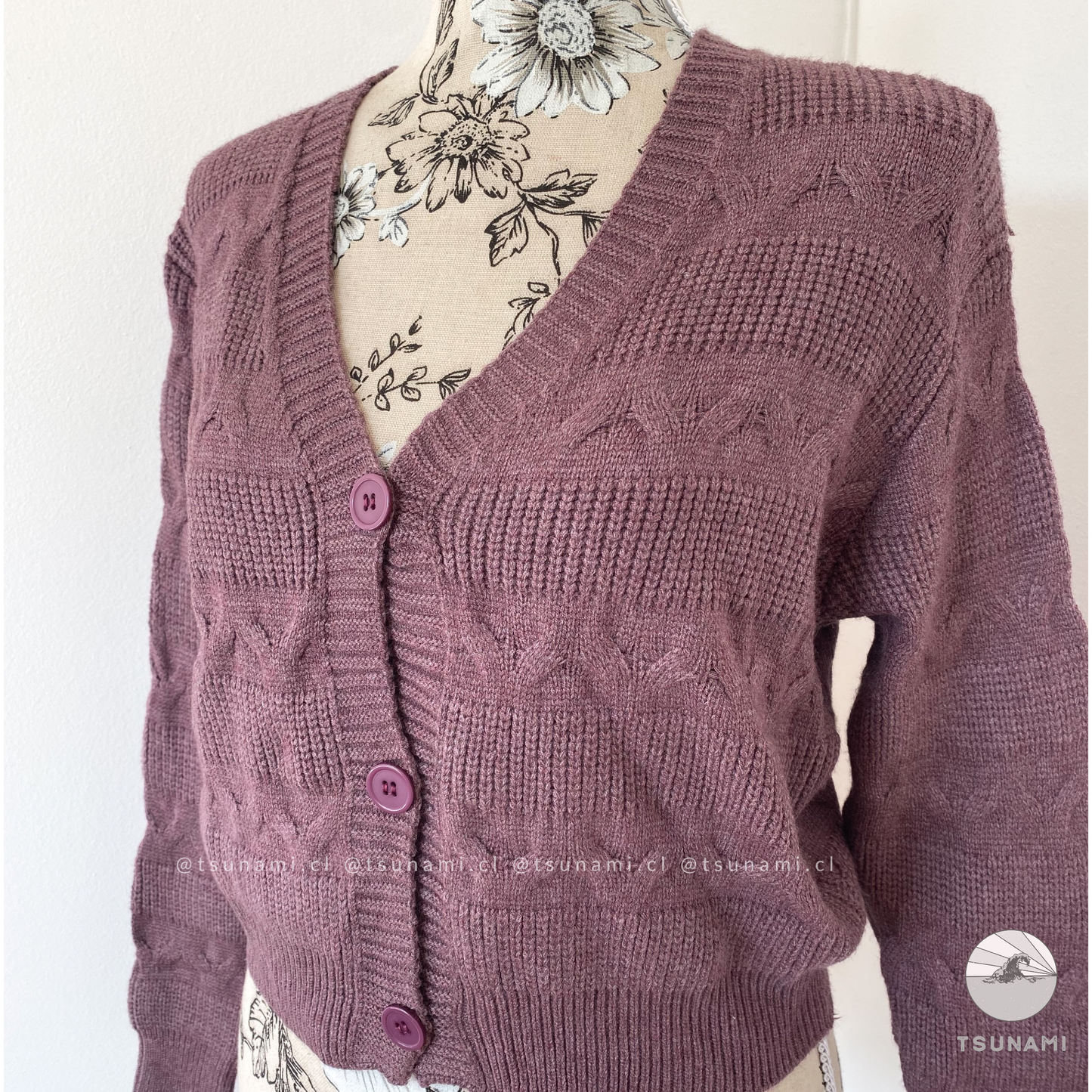 Cardigan con diseño zigzag