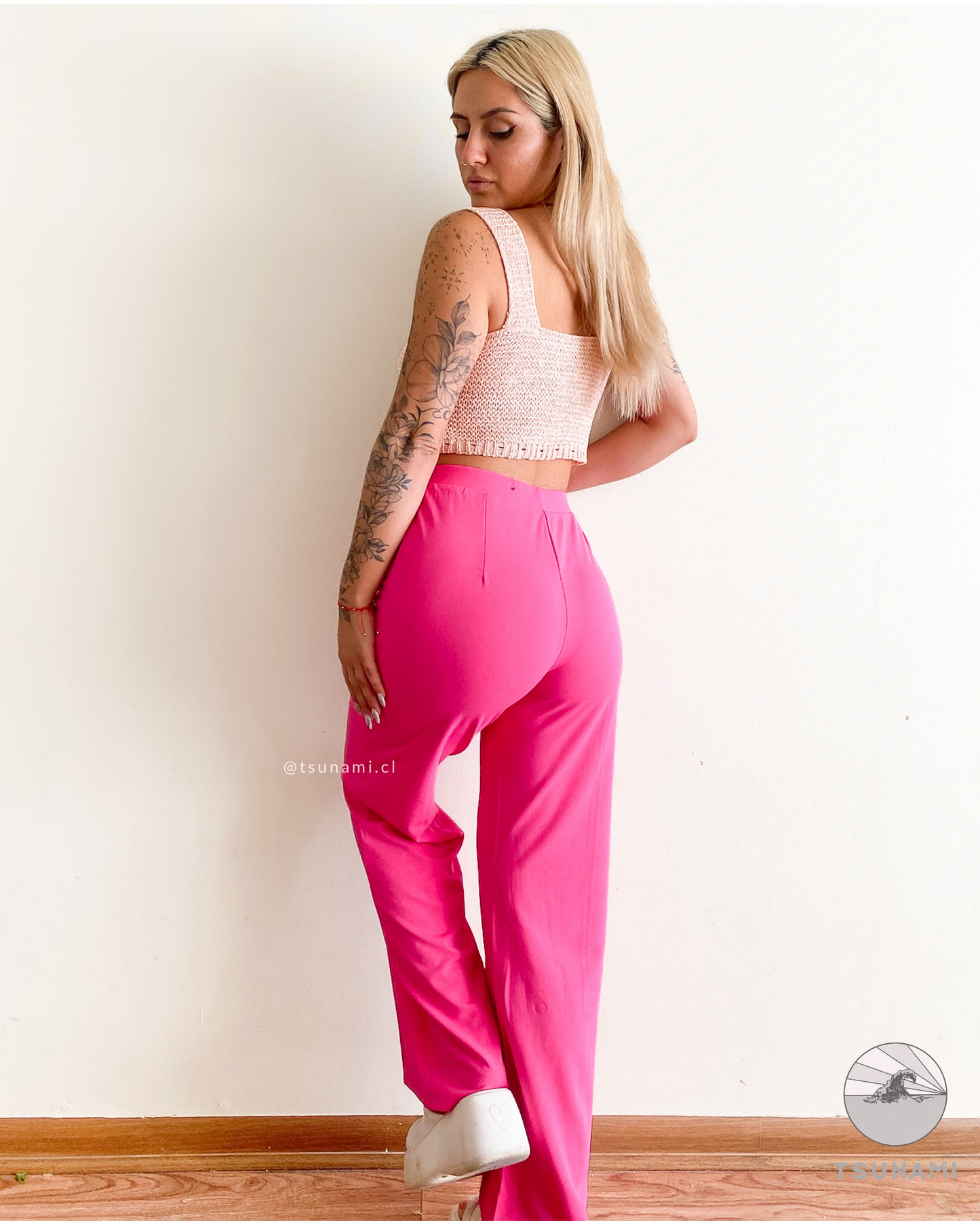 Pantalón sastrero pretina elástica