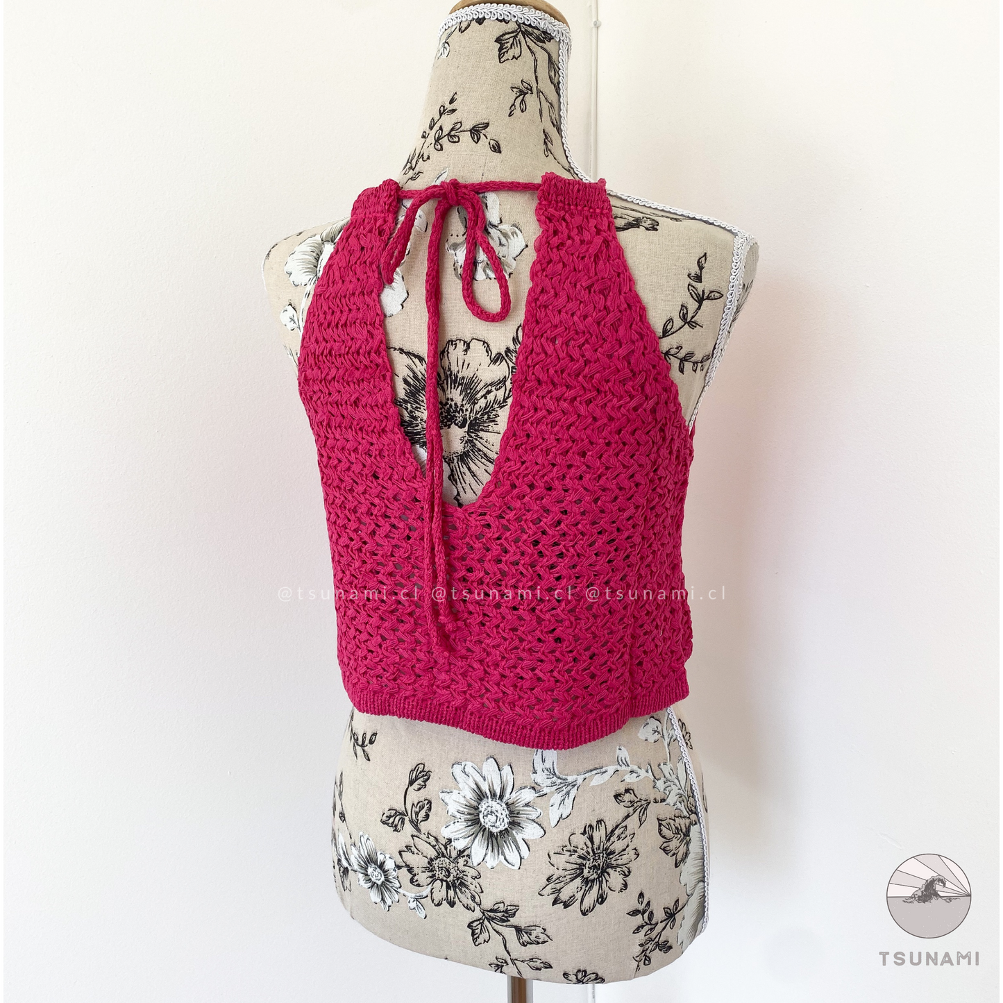 Top tejido halter