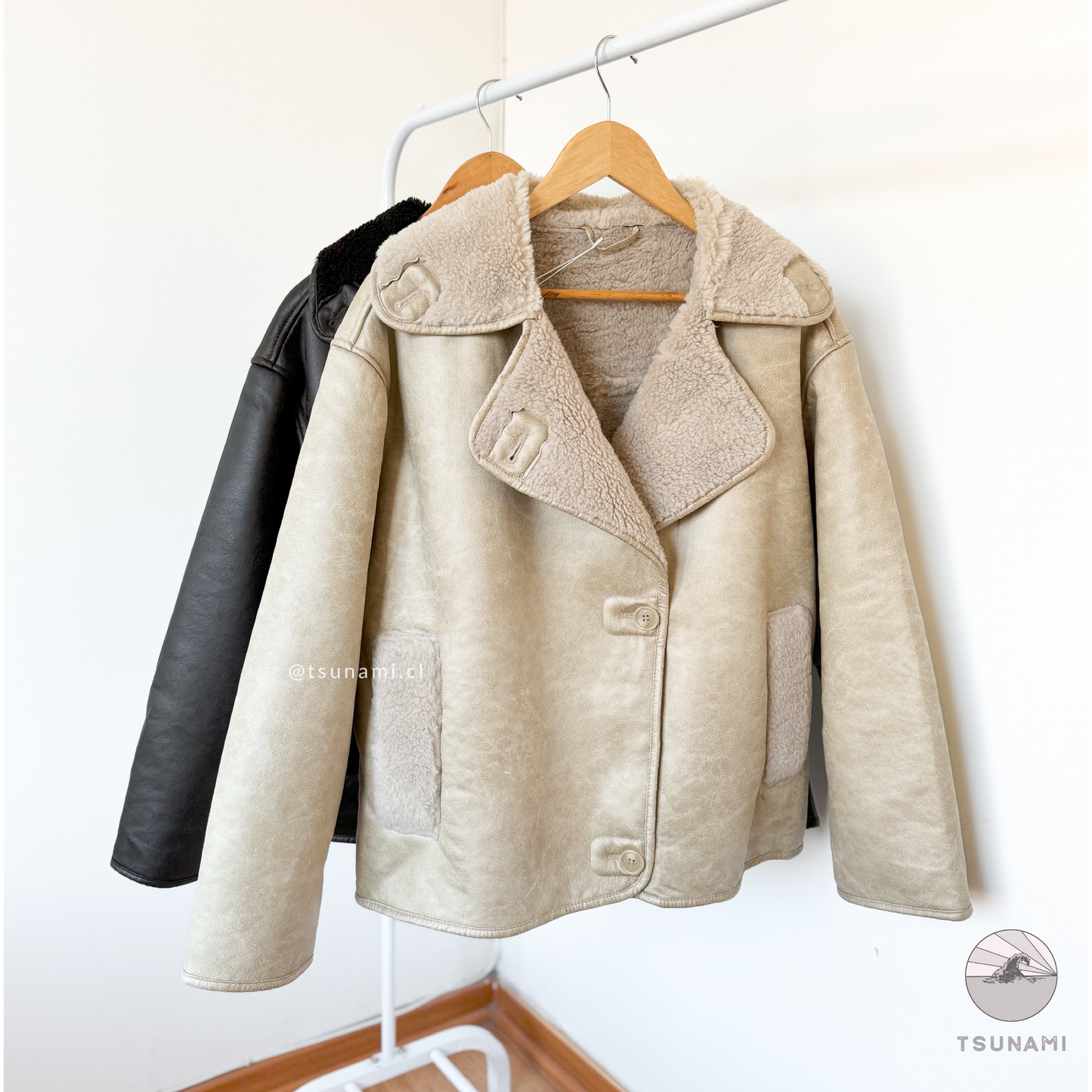 Chaqueta con solapa y chiporro