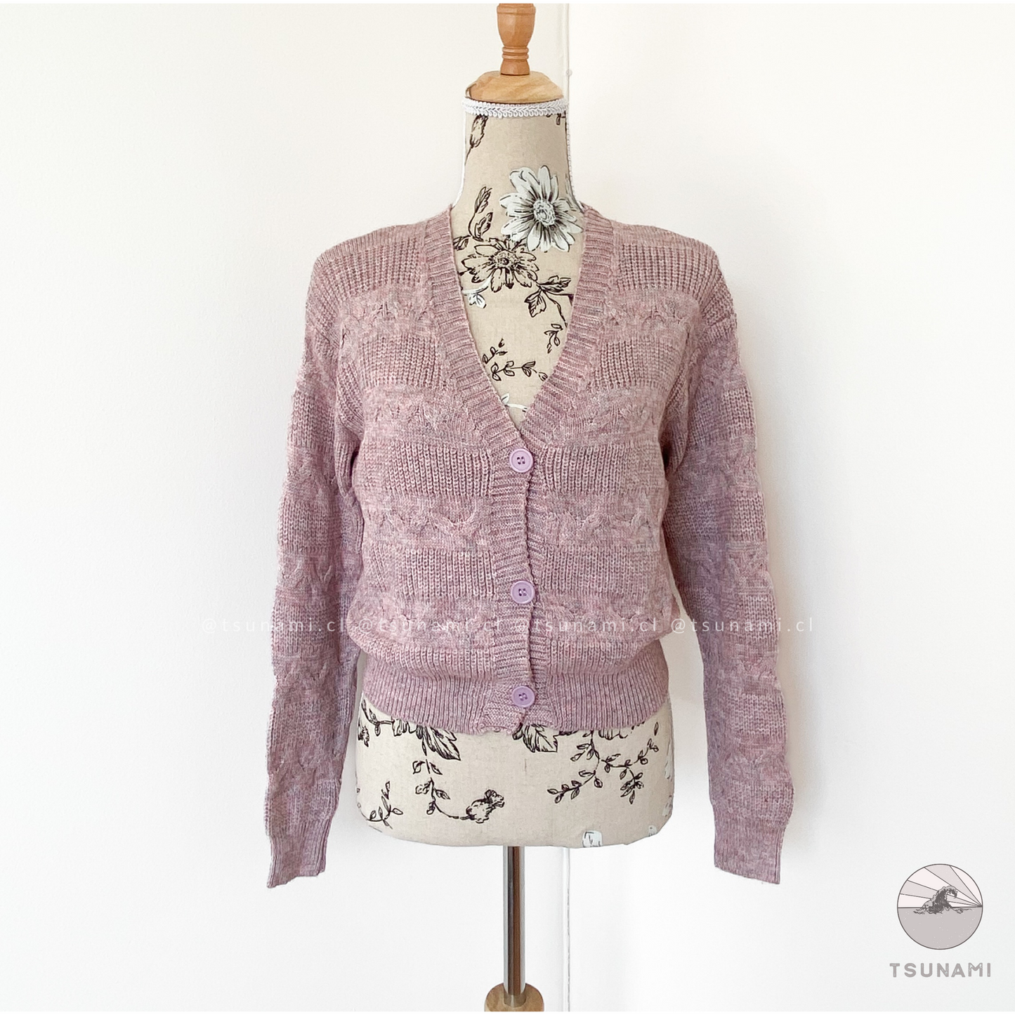 Cardigan con diseño zigzag