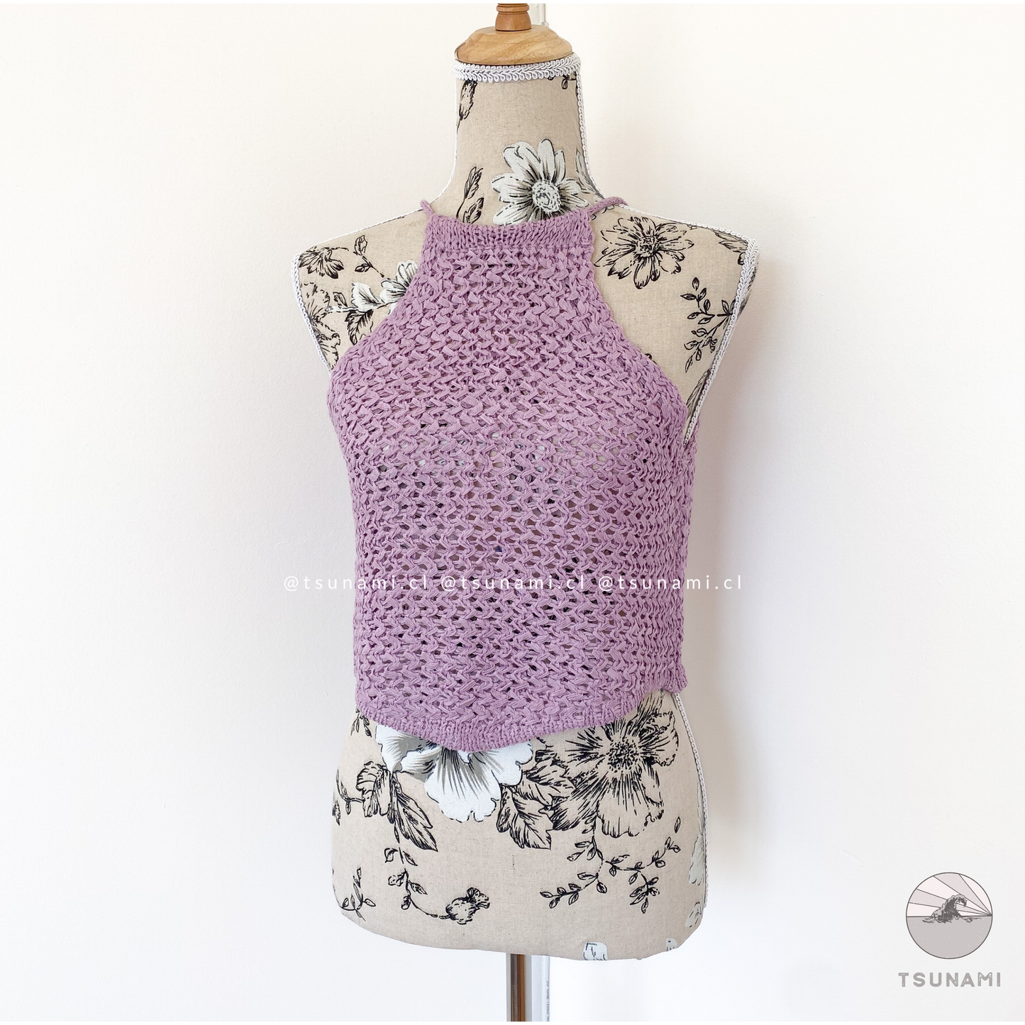 Top tejido halter