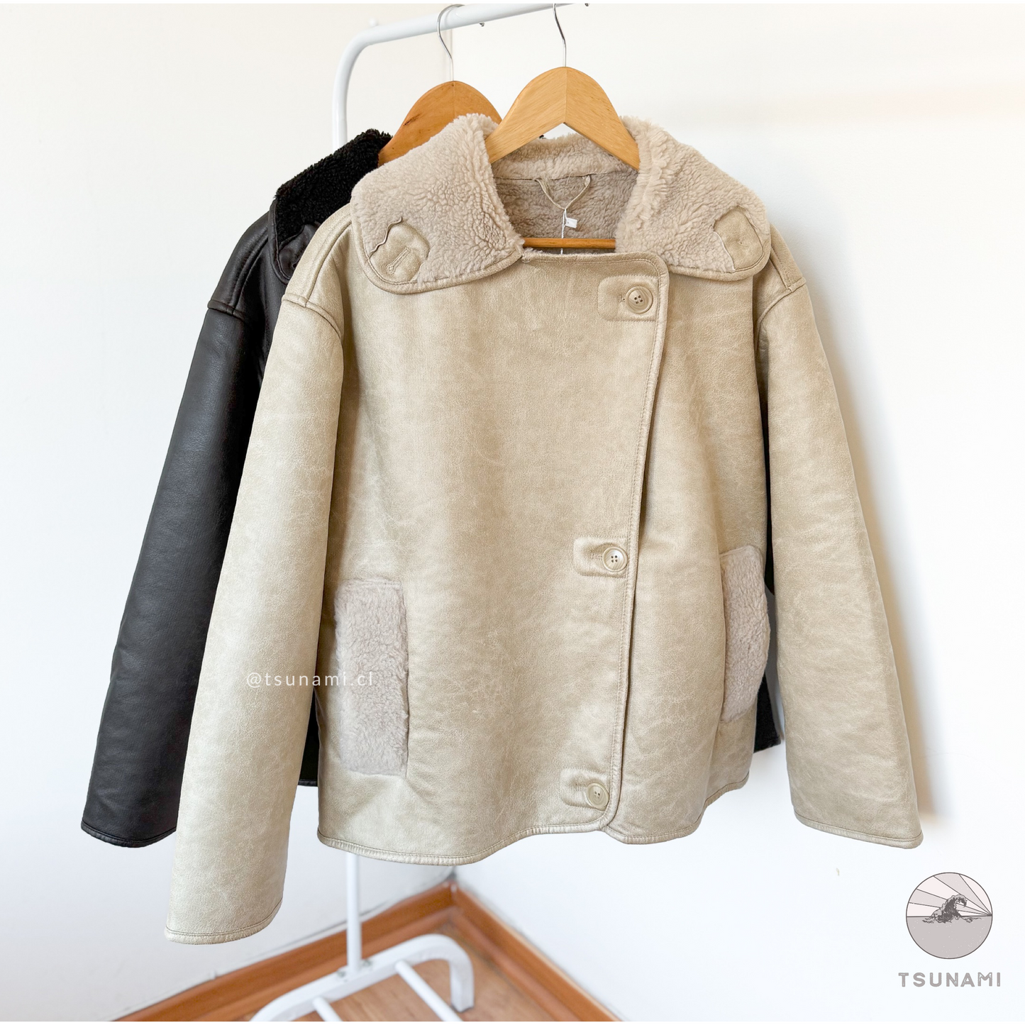 Chaqueta con solapa y chiporro