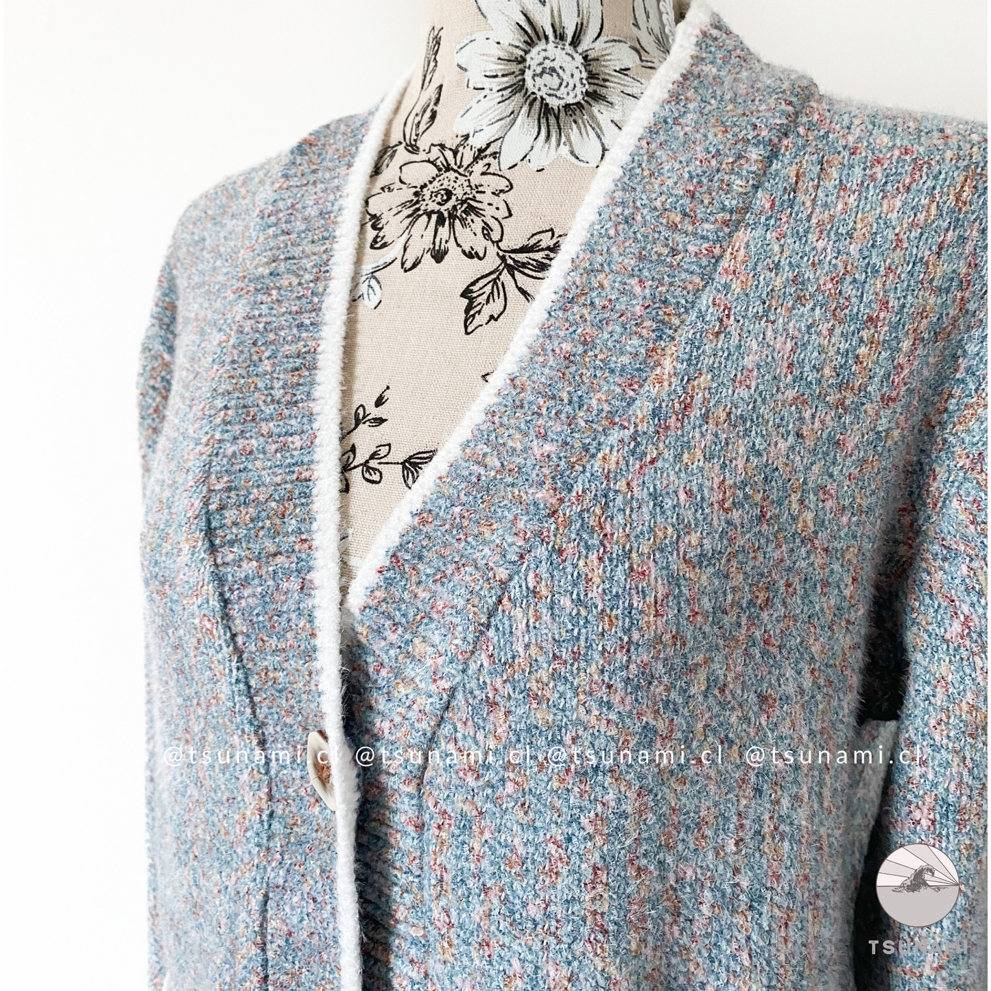 Cardigan jaspeado