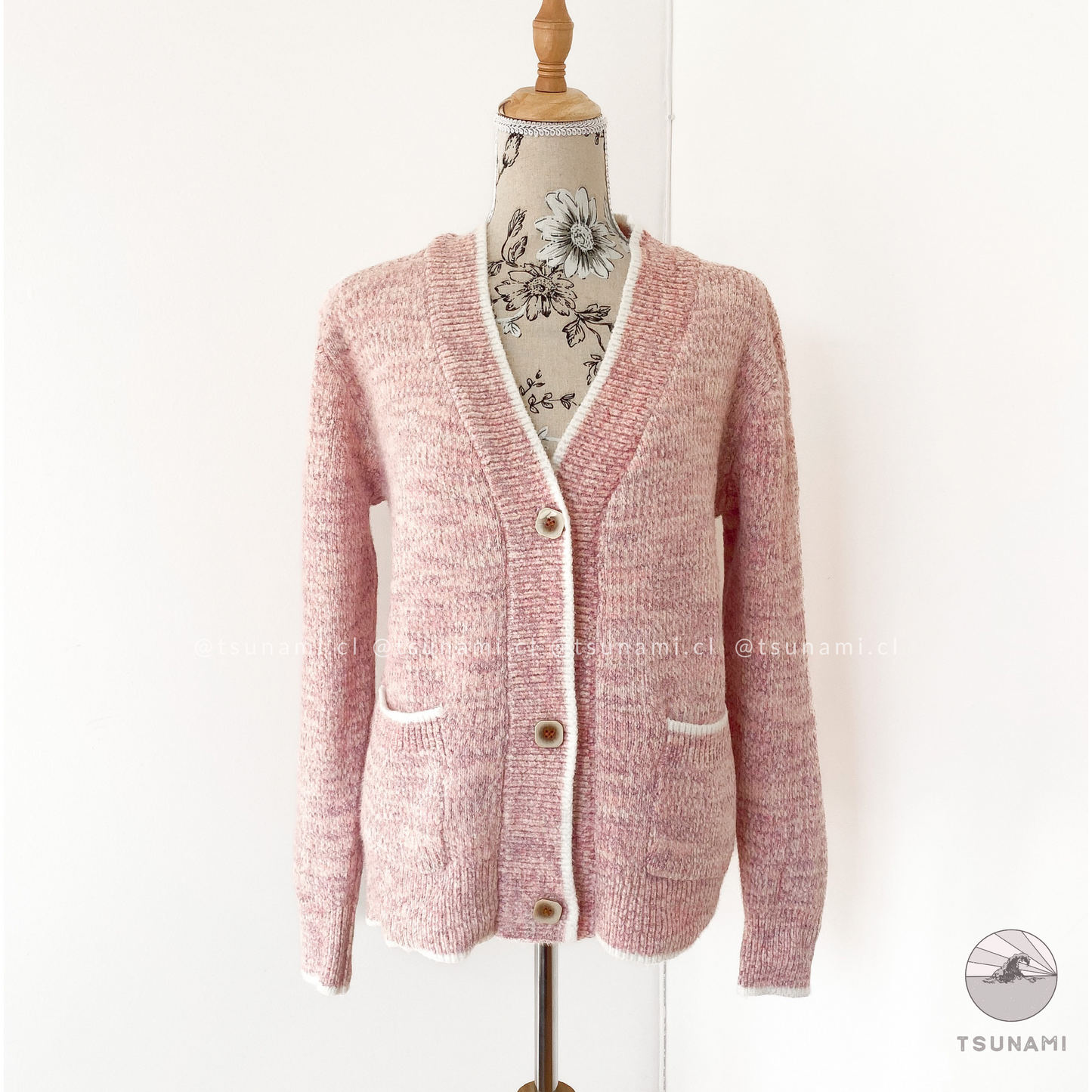 Cardigan jaspeado