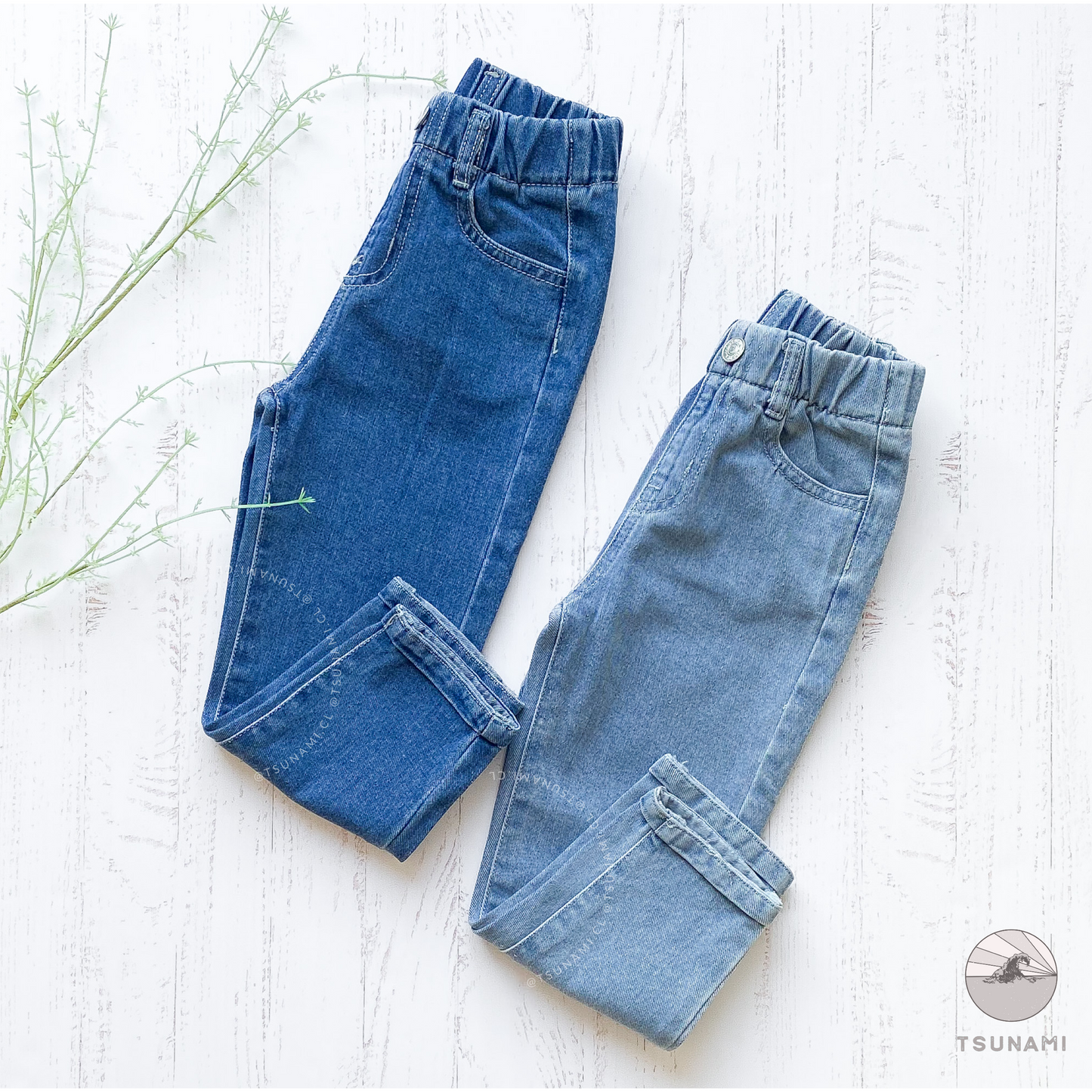 Jeans con pretina elástica