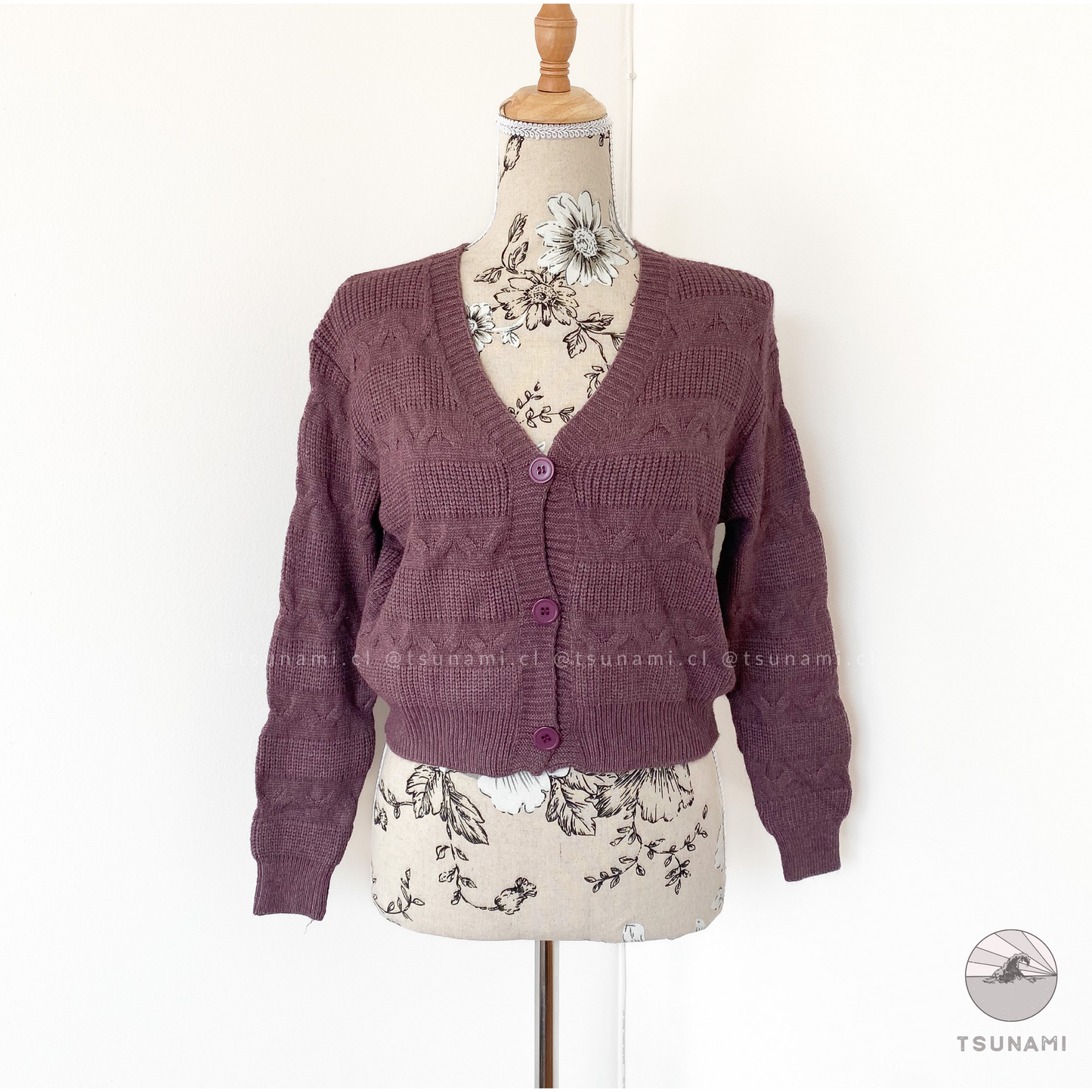 Cardigan con diseño zigzag