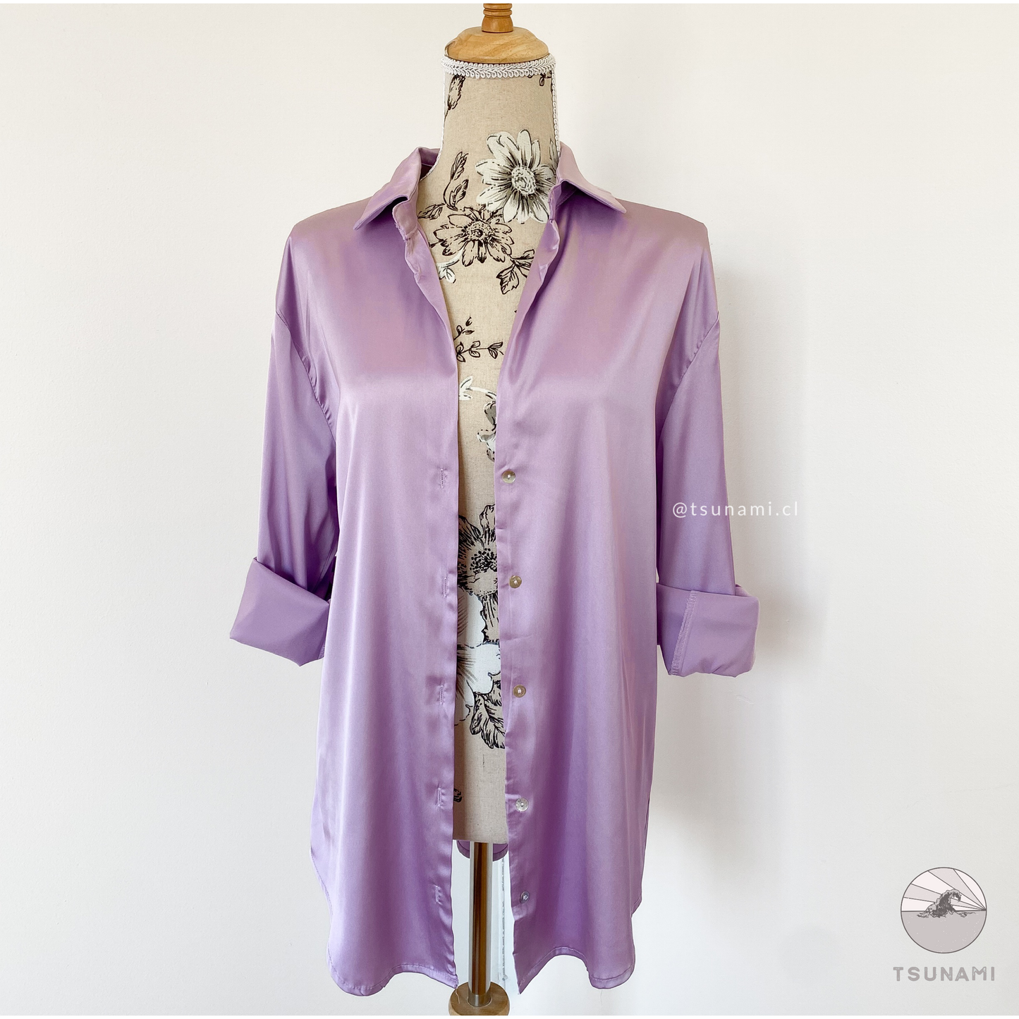 Camisa satinada