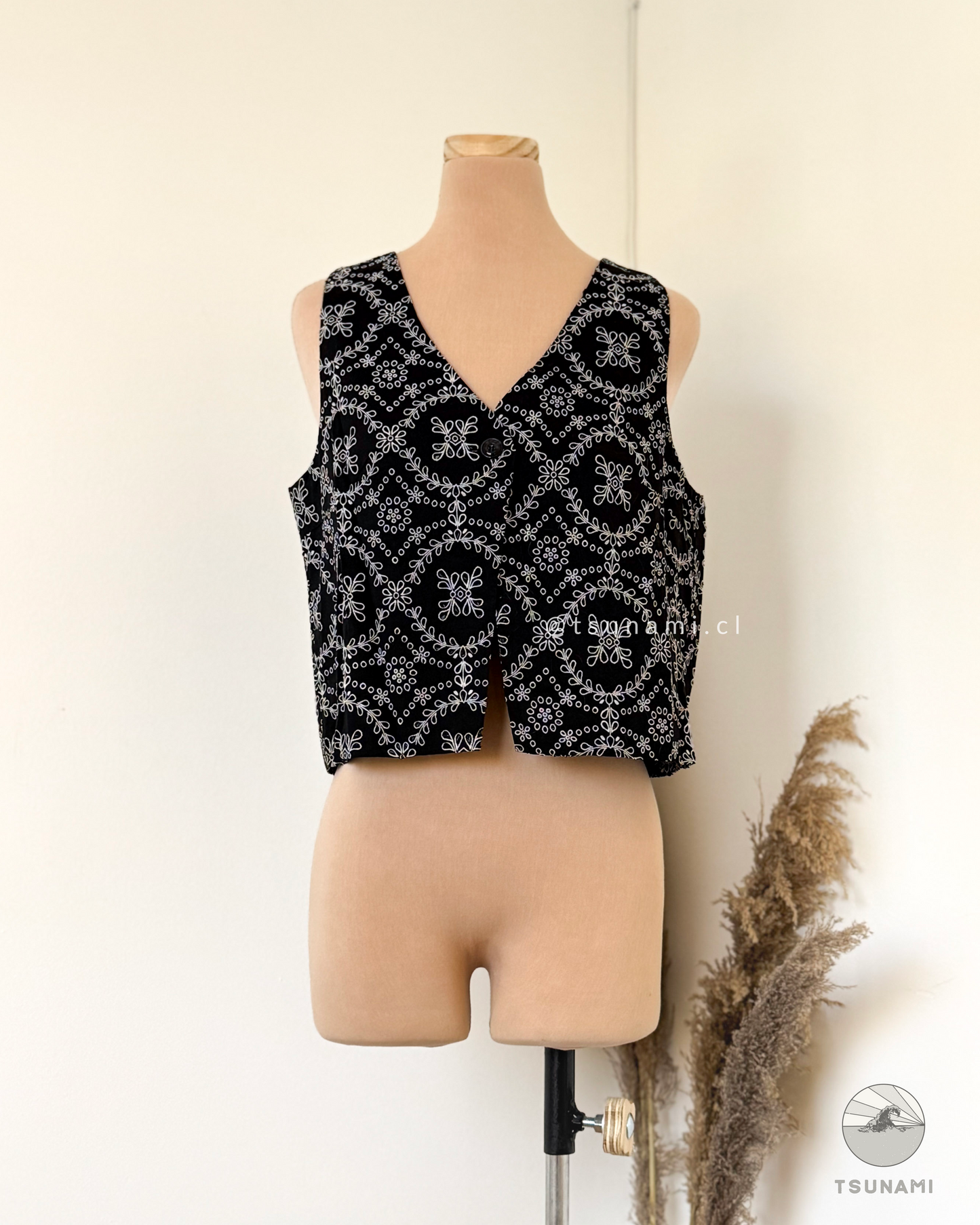 Vest broderie bordado blanco
