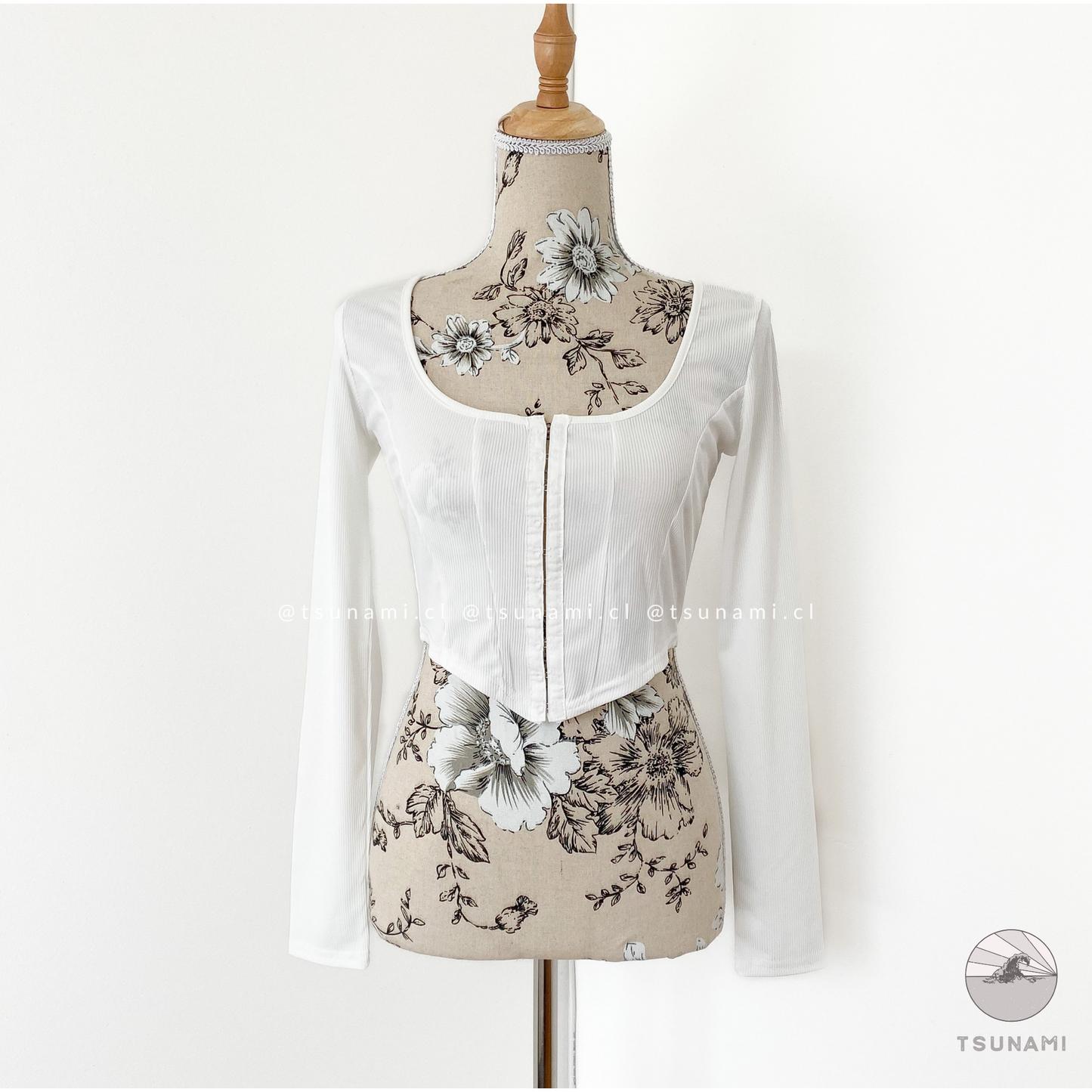 Top bustier con broches