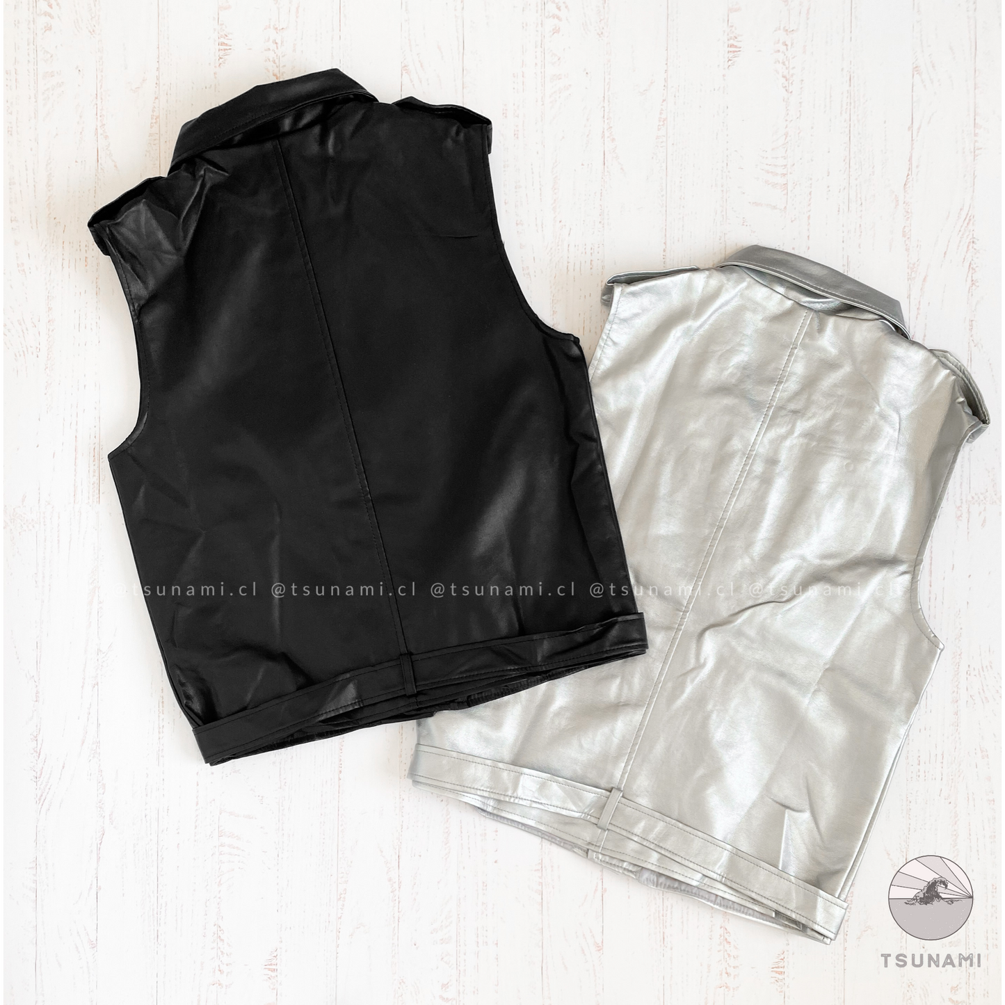 Chaqueta biker sin mangas