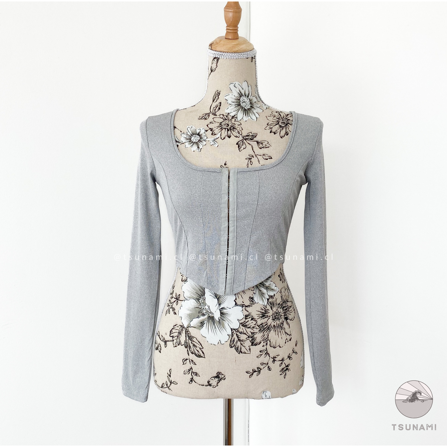 Top bustier con broches