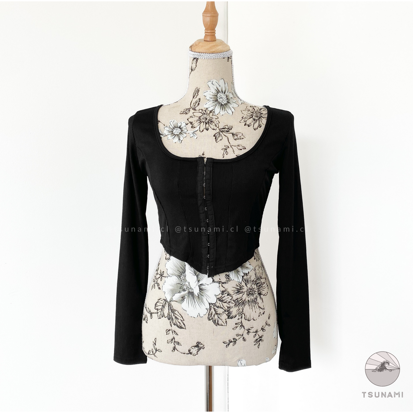 Top bustier con broches