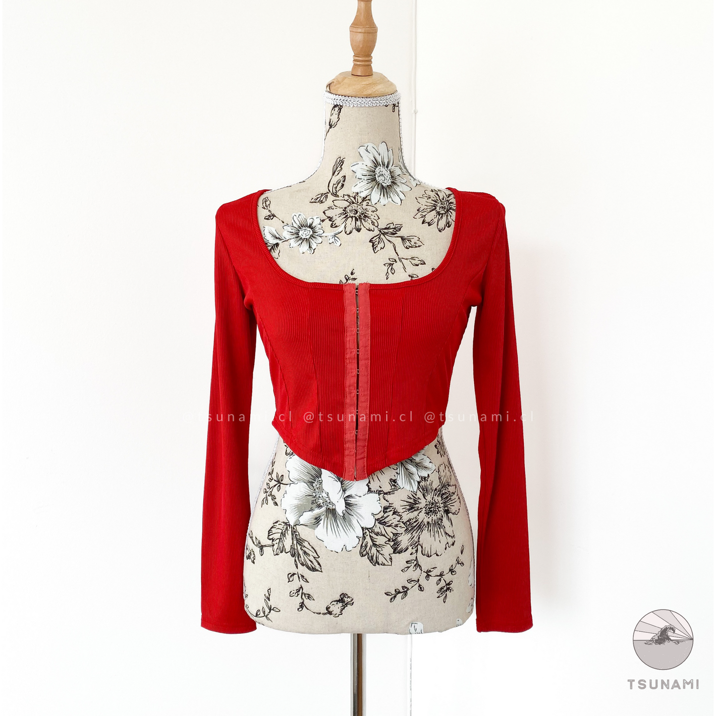 Top bustier con broches