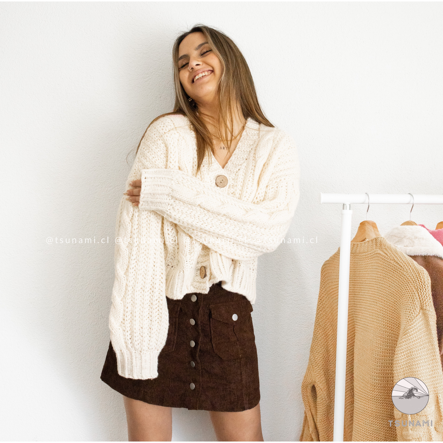 Cardigan botones de madera