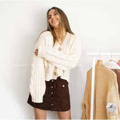 Cardigan botones de madera