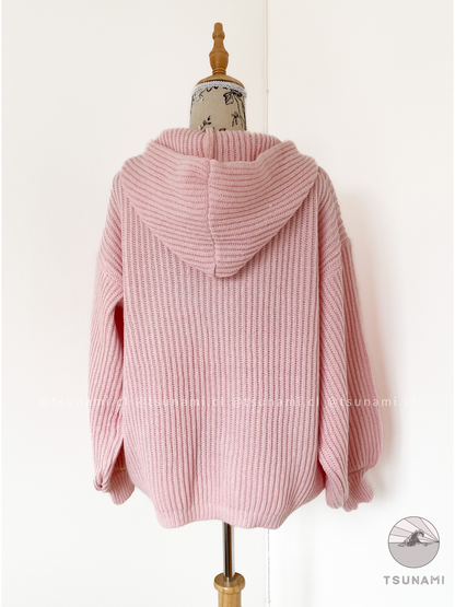 Cardigan con gorro