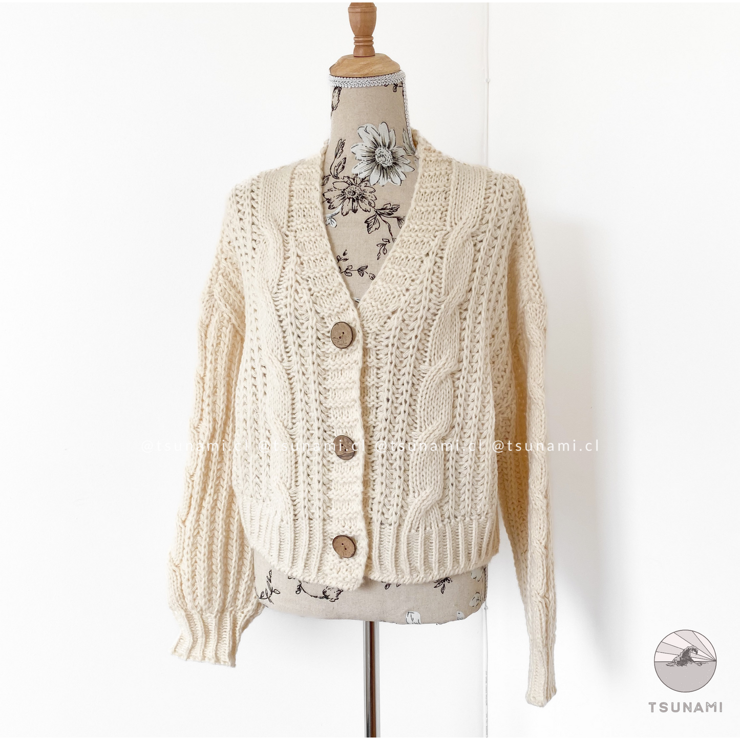 Cardigan botones de madera