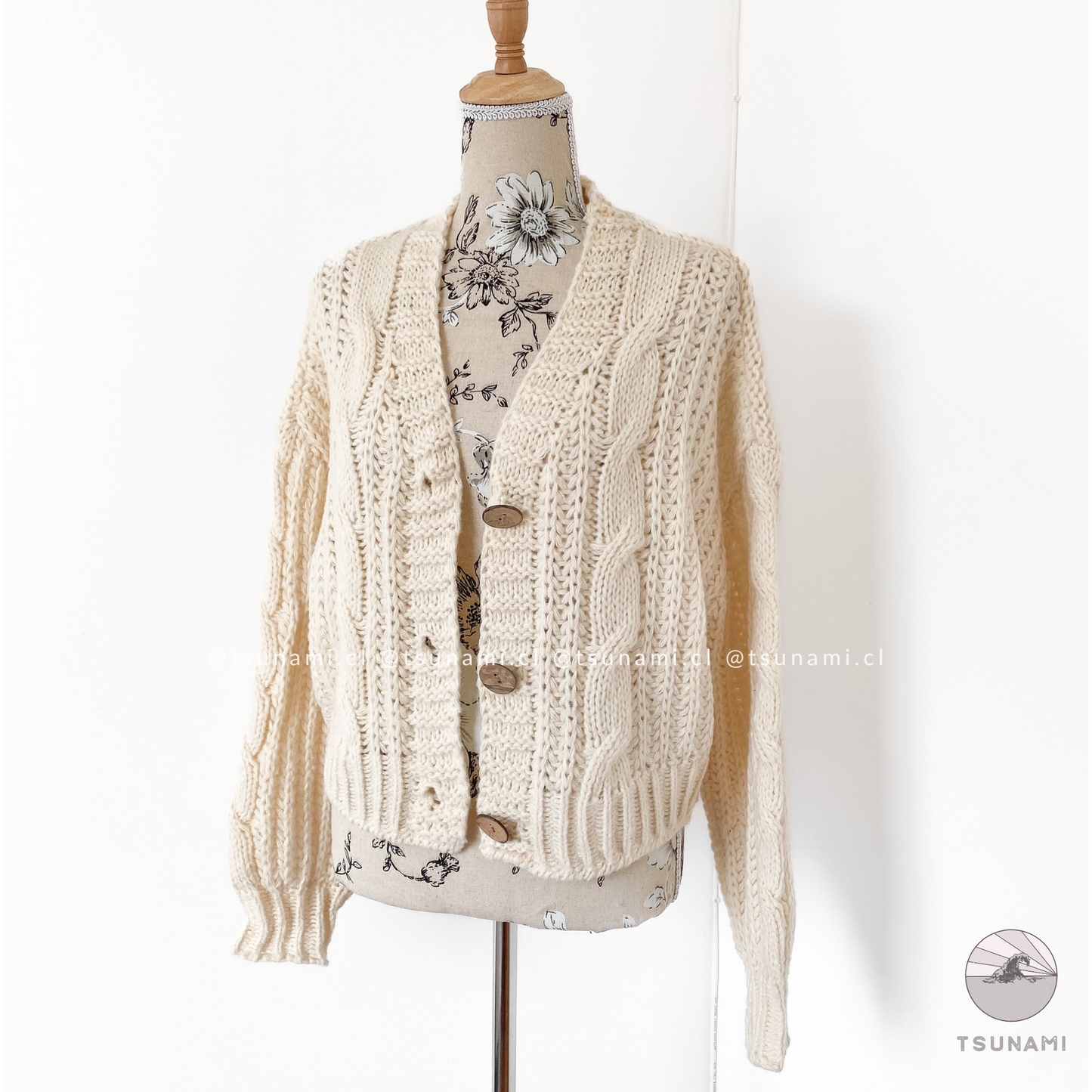 Cardigan botones de madera