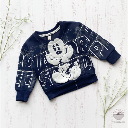 Polerón azul con estampado Mickey