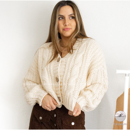 Cardigan botones de madera