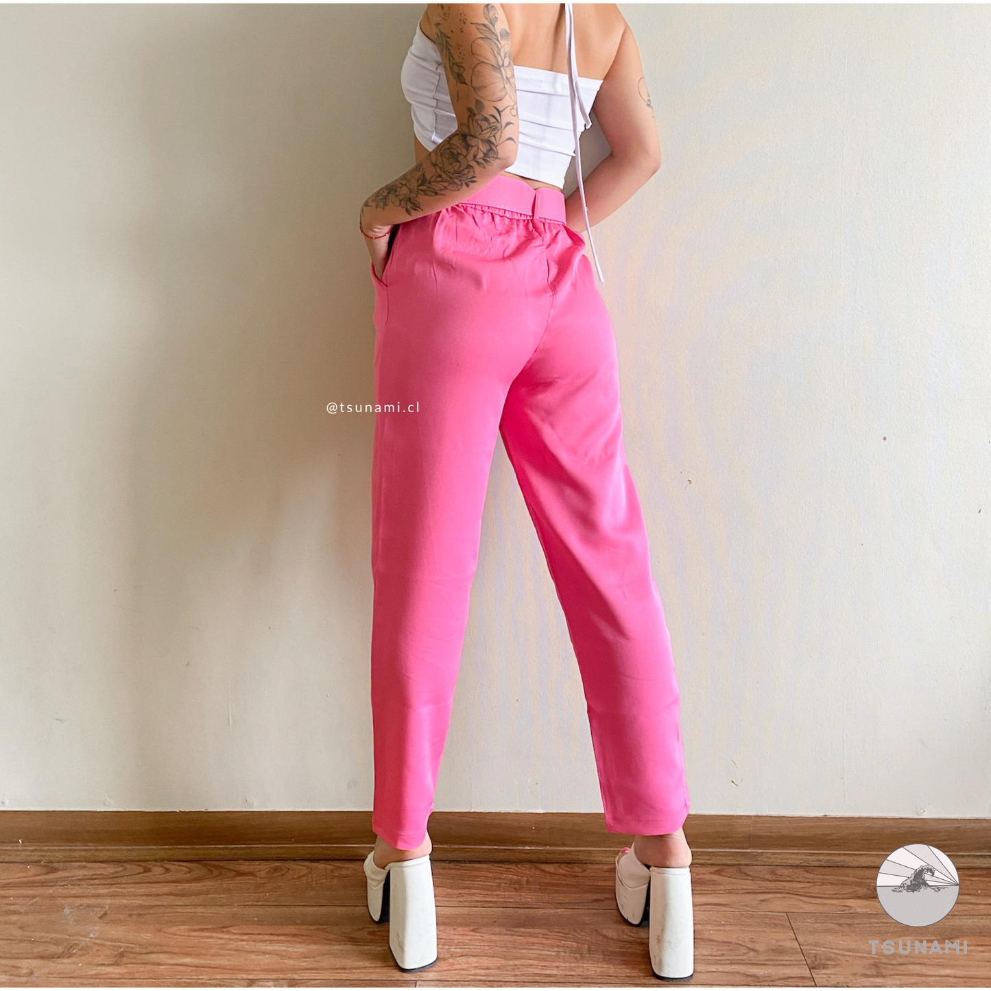 Pantalón sastrero con cinturón