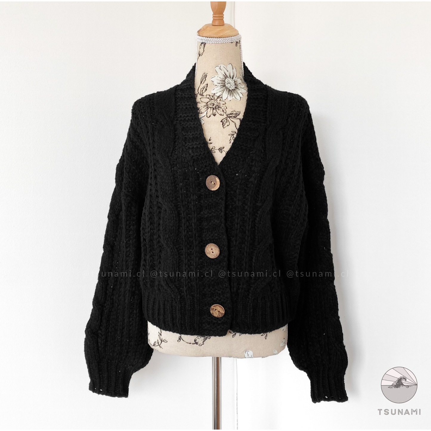 Cardigan botones de madera