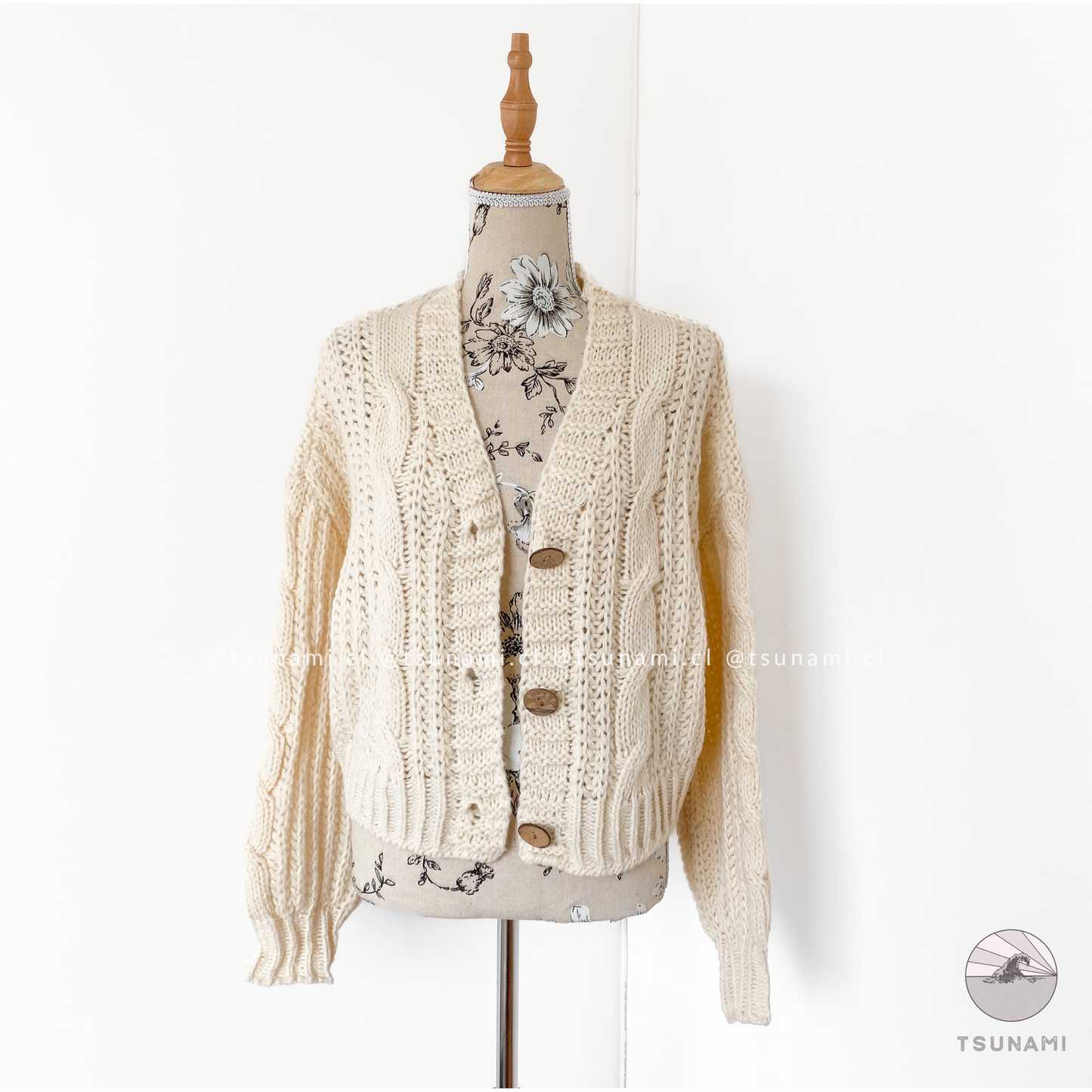 Cardigan botones de madera