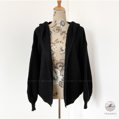 Cardigan con gorro