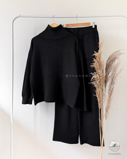 Conjunto Alerce | Conjunto tejido cuello alto con pantalón